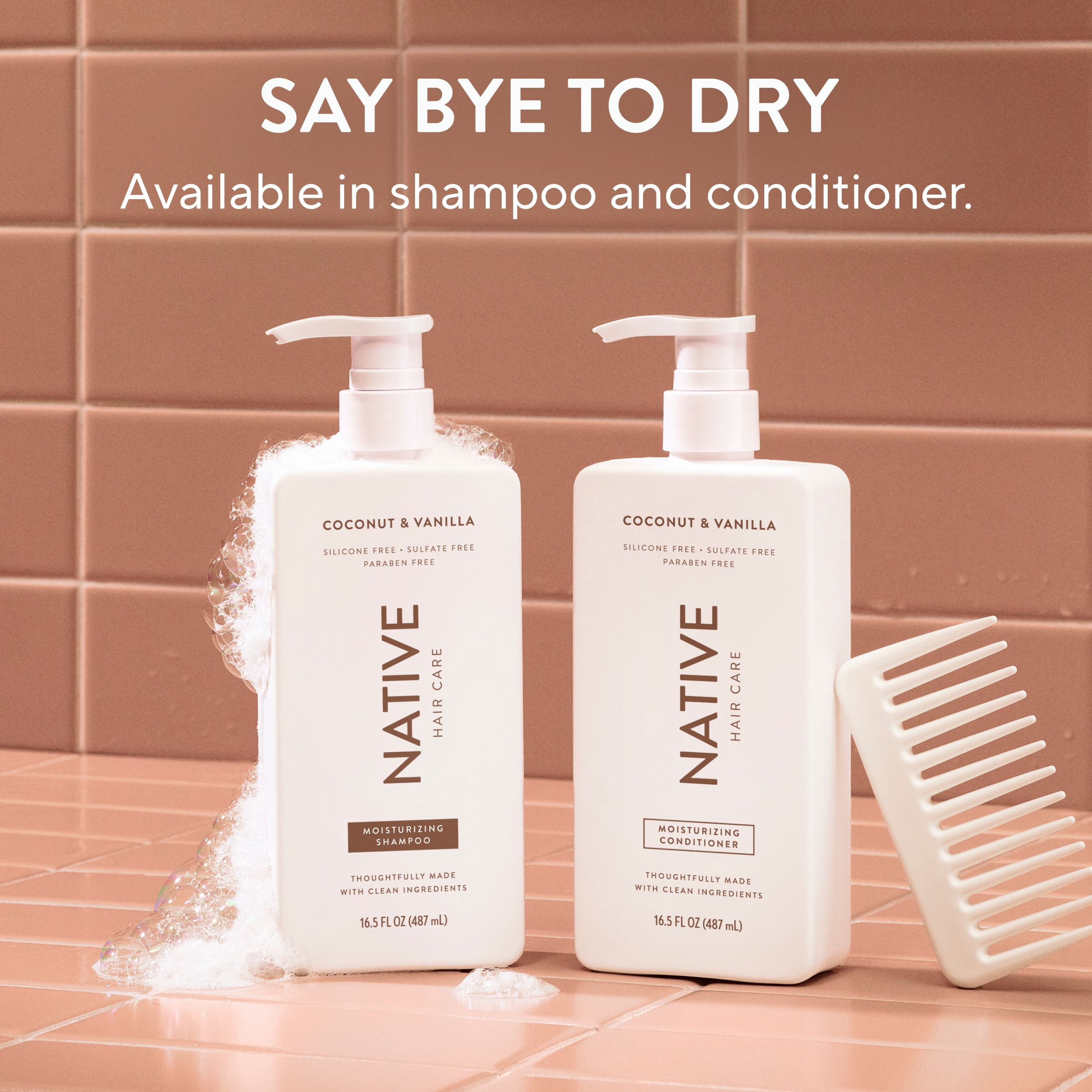 Native Moisturizing Conditioner, Coconut and Vanilla Scent, Hydrating Formula for Shiny Hair (16.5 fl oz) qcmyu
