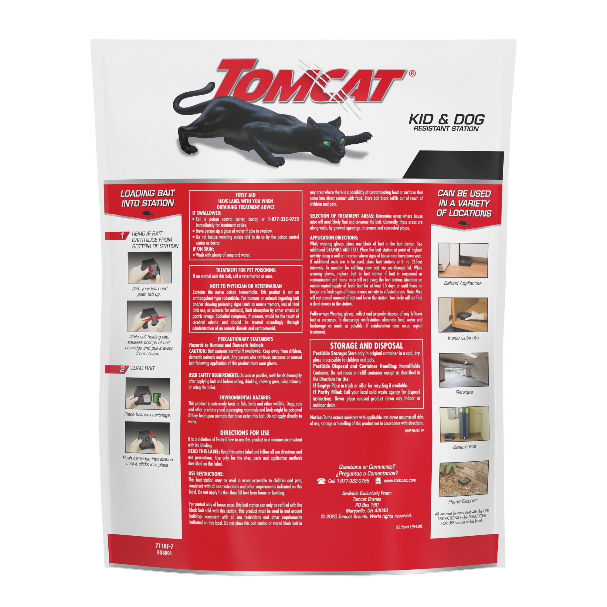 Tomcat Mouse Killer Refillable Bait Station (16 Bait Blocks) 6tv01