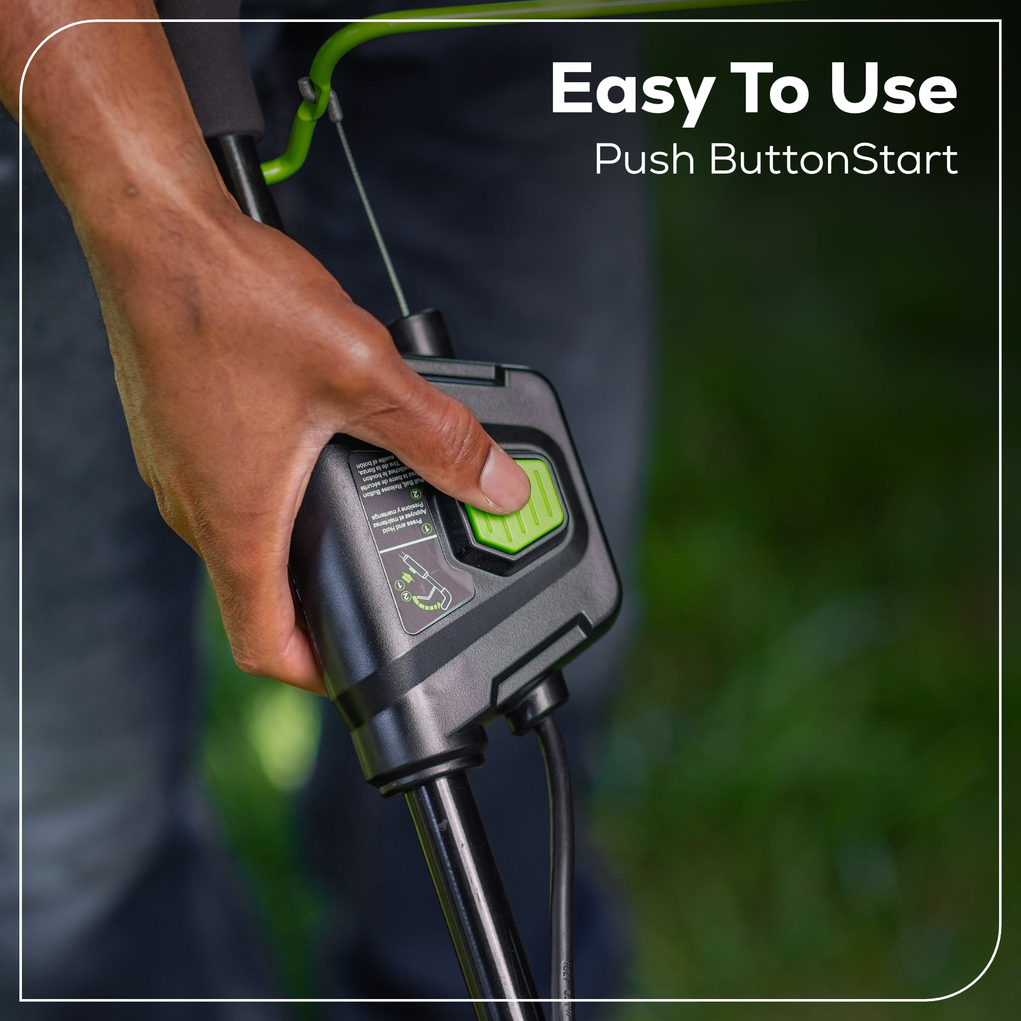 Greenworks 60V 19 in Cordless Battery Push Lawn Mower with 5.0Ah Battery and Charger (Green, 19 in) 1kmbd
