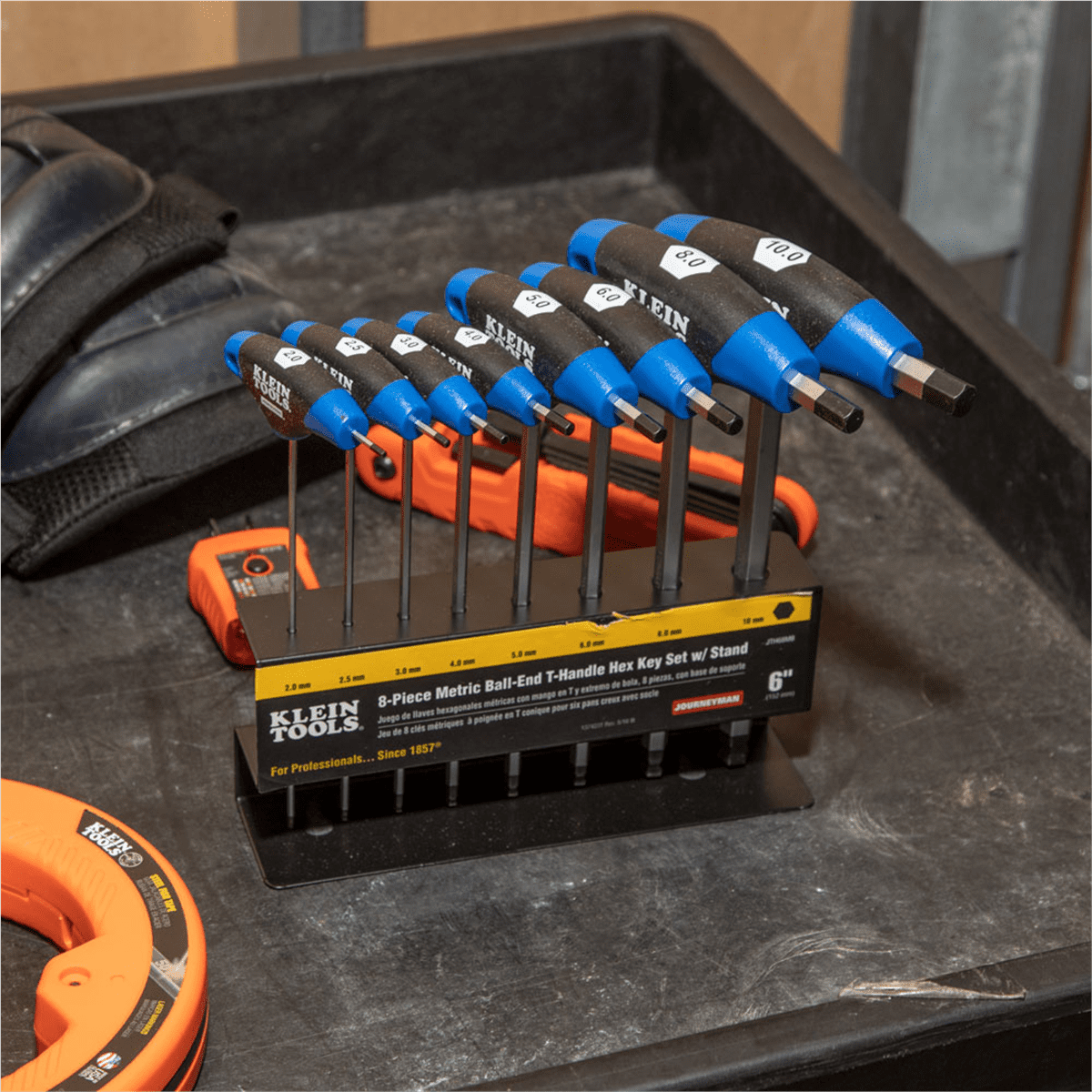 Klein Tools Hex Key Set, Ball End T-Handle, Professional Grade, Corrosion-Resistant, (Black, 8-Piece Set) 126an - Image 4