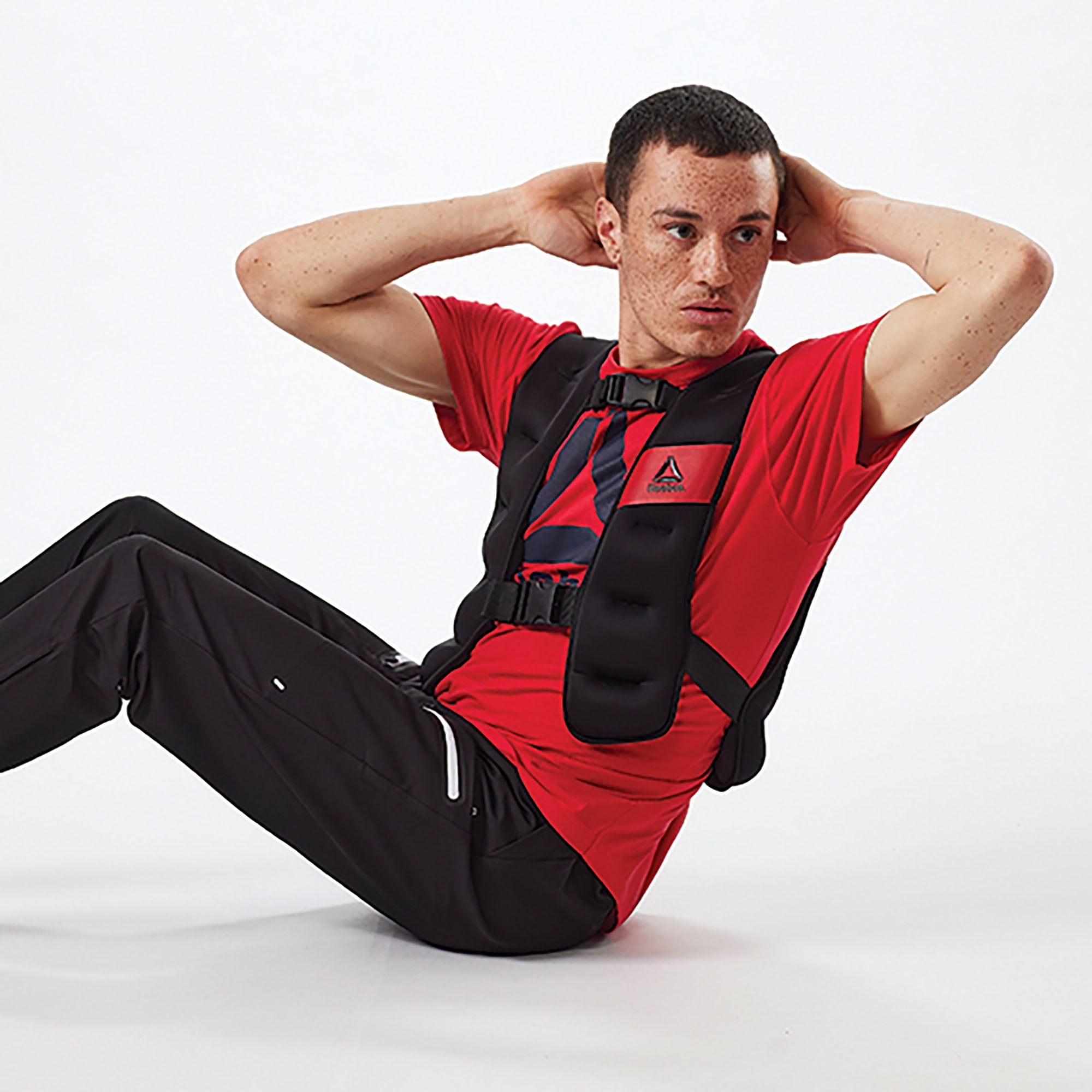 Reebok Delta Weighted Vest for Strength Training and Cardio (Black, 12 lb) 1xnhn
