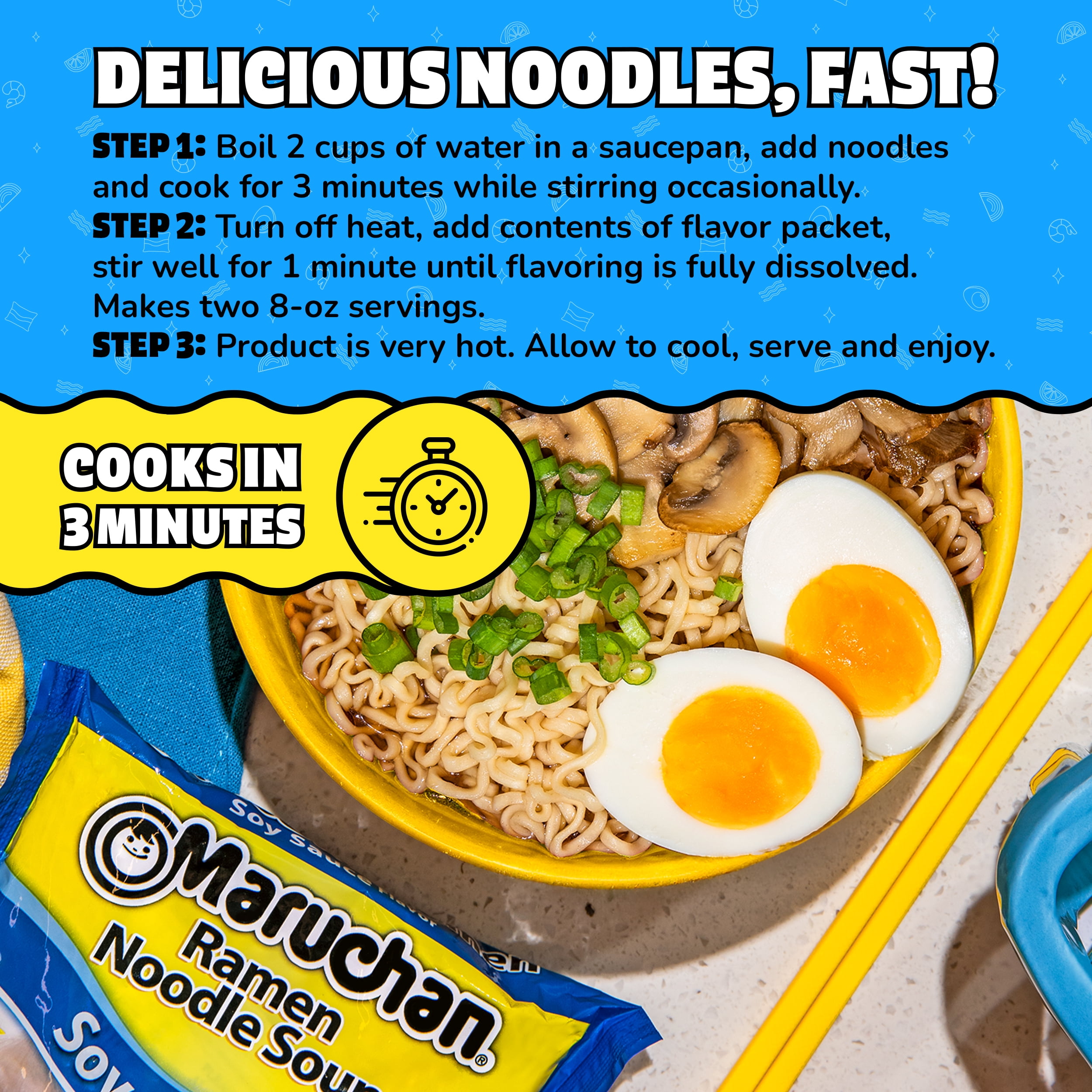 Maruchan Ramen Noodle Soup, Soy Sauce Flavor Instant Noodles (3 oz) yno6o
