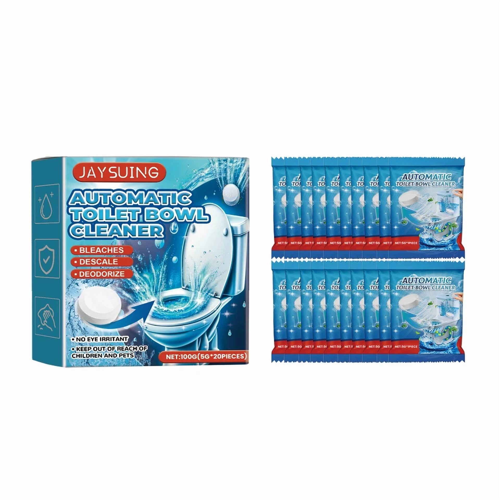 FLINT Toilet Bowl Cleaner Tablets with Bleach, Stain Removing Formula (20 Count) w7q95