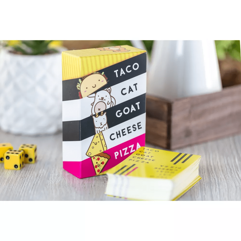 Dolphin Hat Games Taco Cat Goat Cheese Pizza Fast-Paced Card Game (Multicolor, 2-8 Players) dfaom