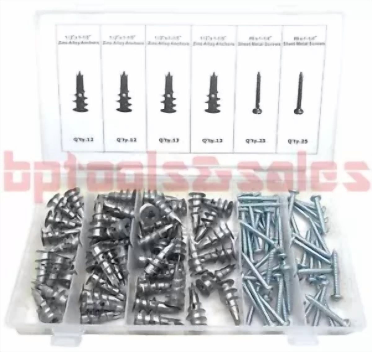 Flint Metal Drywall Anchors and Screws Kit (Heavy-Duty, 100 Piece Set) celou