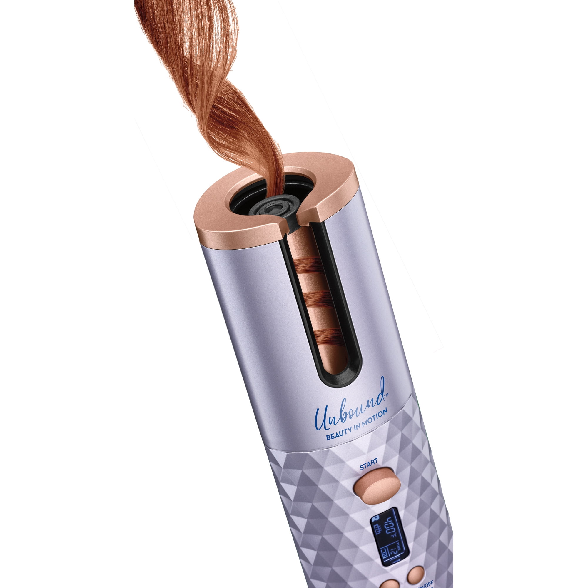 Conair Unbound Cordless Auto Curler, Rechargeable Hair Styling Tool (Blue, 10.5 in) dw9y0