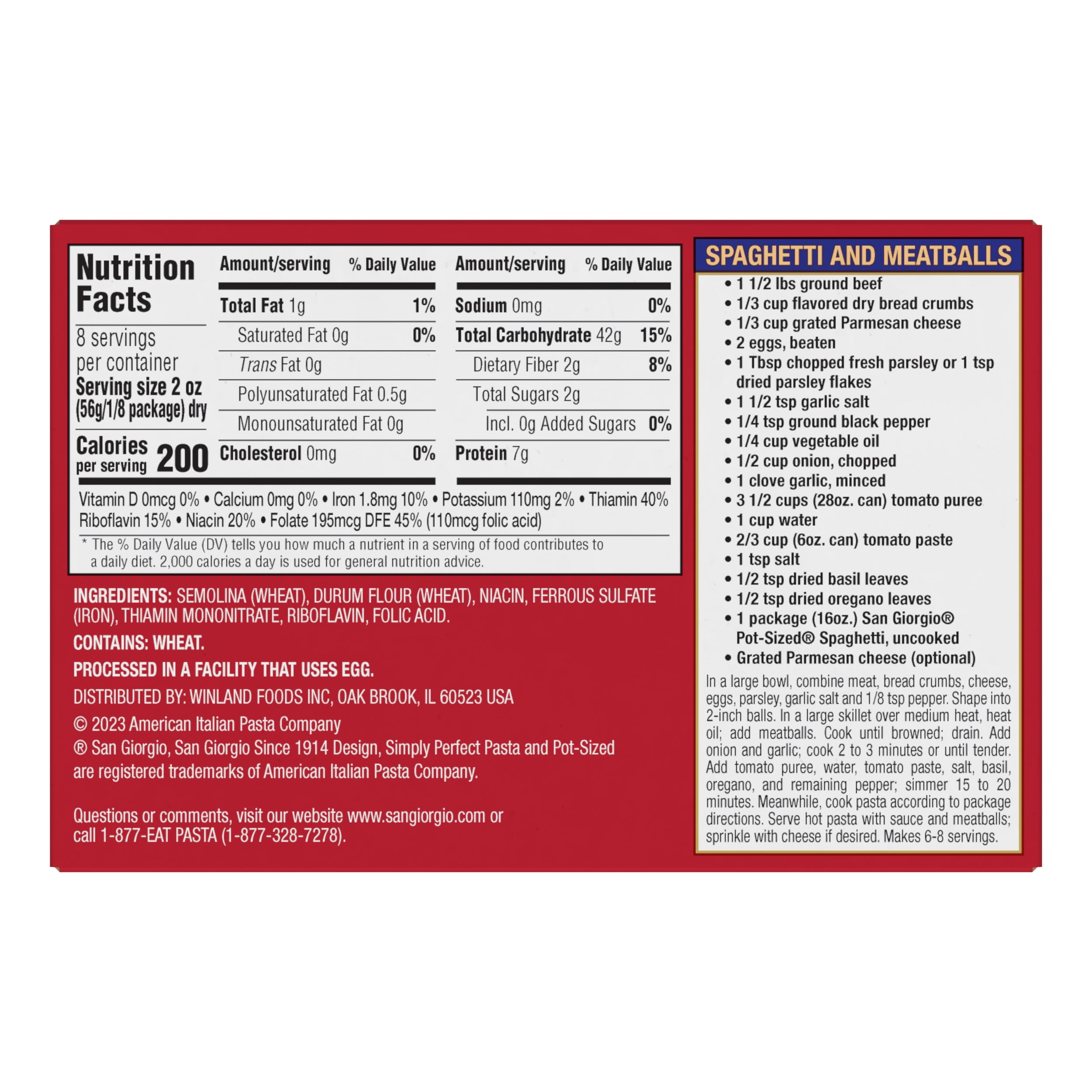 San Giorgio Spaghetti Pasta Enriched Semolina (16 oz) b5eoz