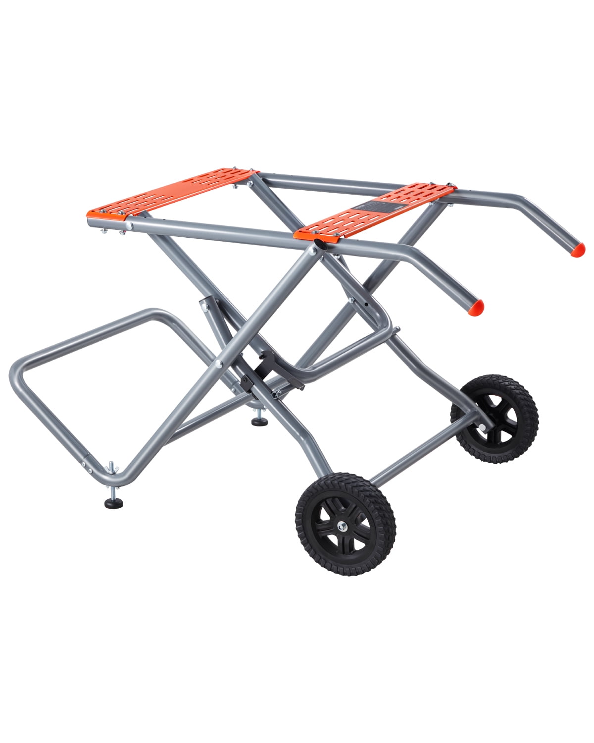 VEVOR Portable Table Saw Stand, Rolling Foldable Workstation with 8 in Rubber Wheels, Heavy-Duty Steel Construction (350 lb Capacity) 2v484