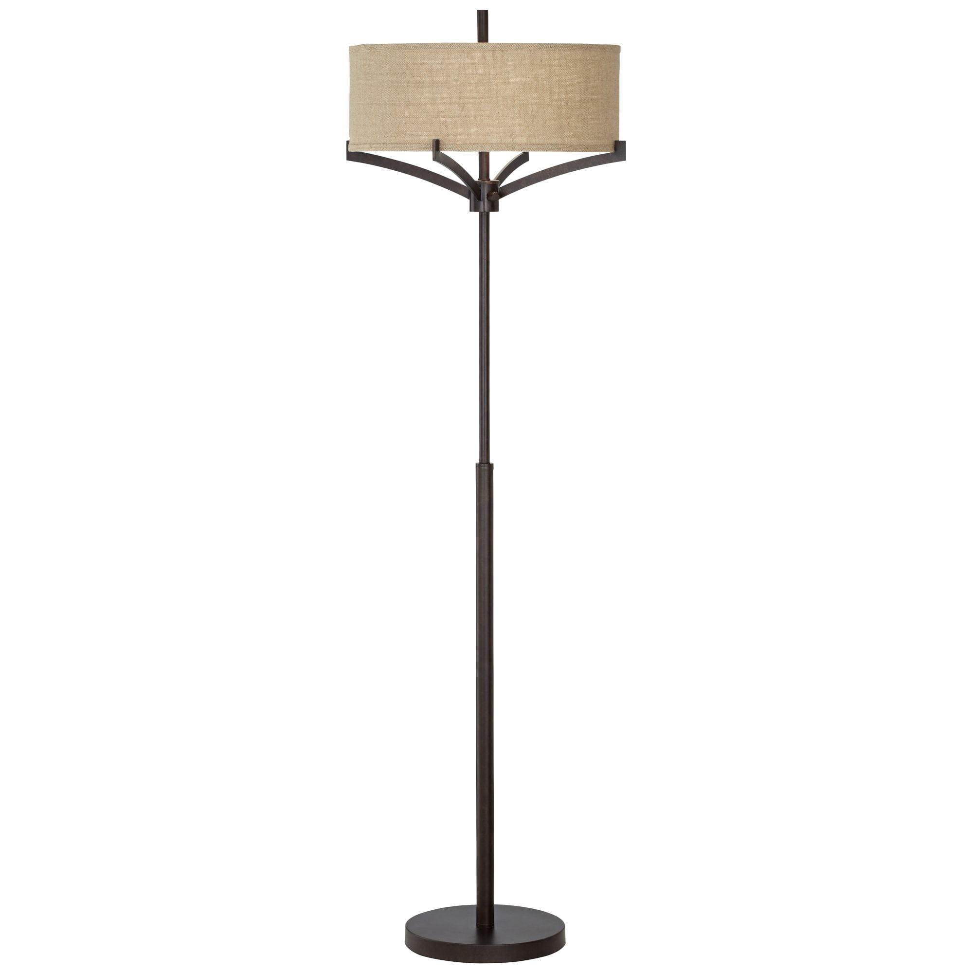 Franklin Iron Works Tremont Mid Century Modern Floor Lamp (Deep Bronze, 62 in) zpvrn