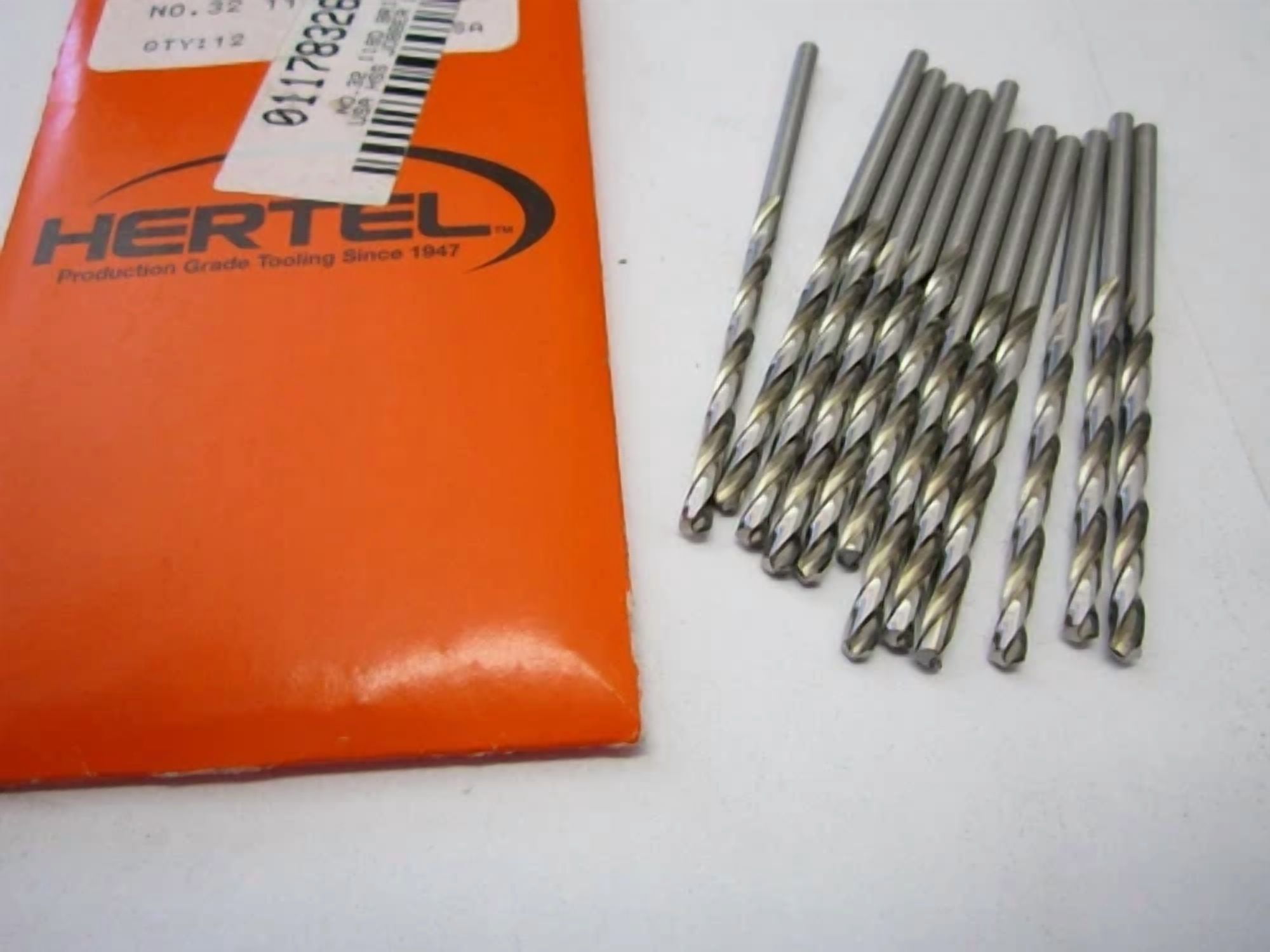 KLYNE High Speed Jobber Length Drill Bits (118 Degree, #32, 12-Pack) 1b2ul
