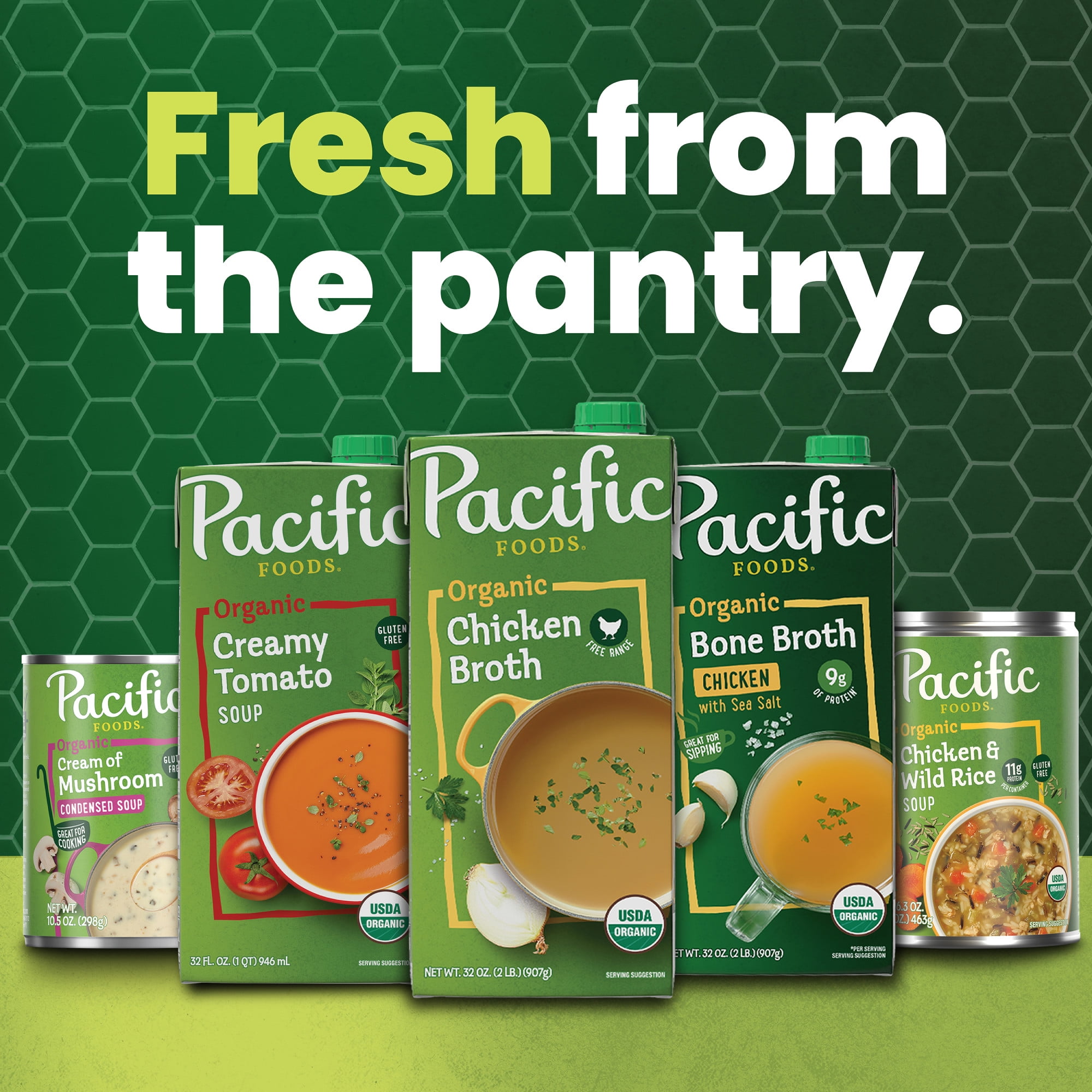 Pacific Foods Organic Cream of Chicken Soup, Savory Condensed Soup (10.5 oz) ym2m4