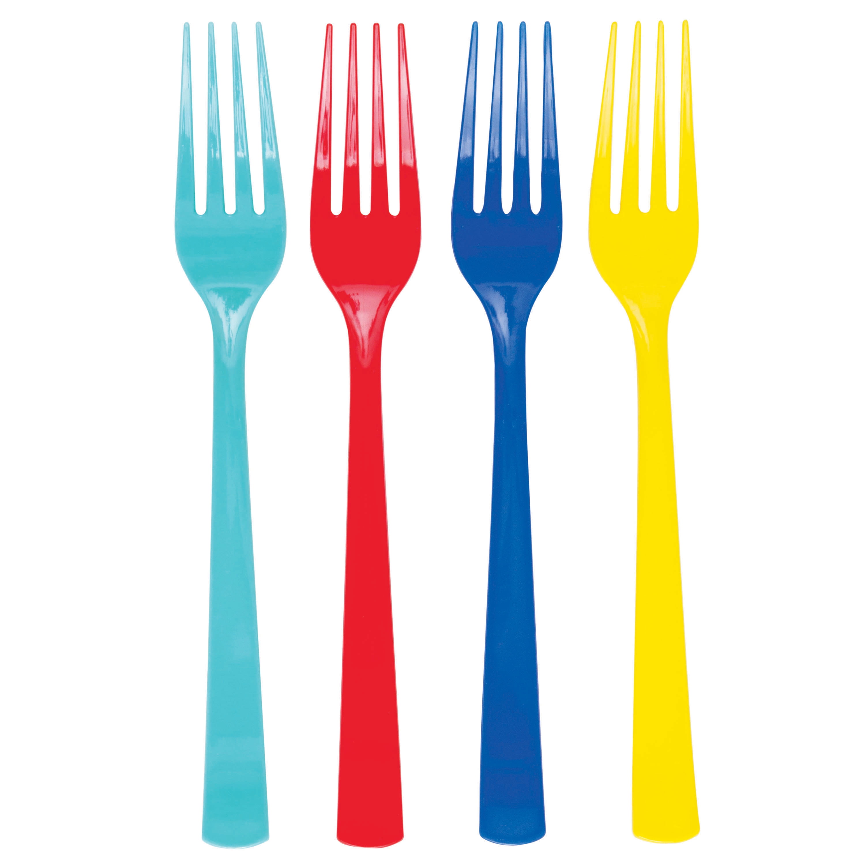 Way To Celebrate Disposable Cutlery Set, Party Supplies for Birthday and Events (Assorted Colors, 24 Pieces) 6eu68