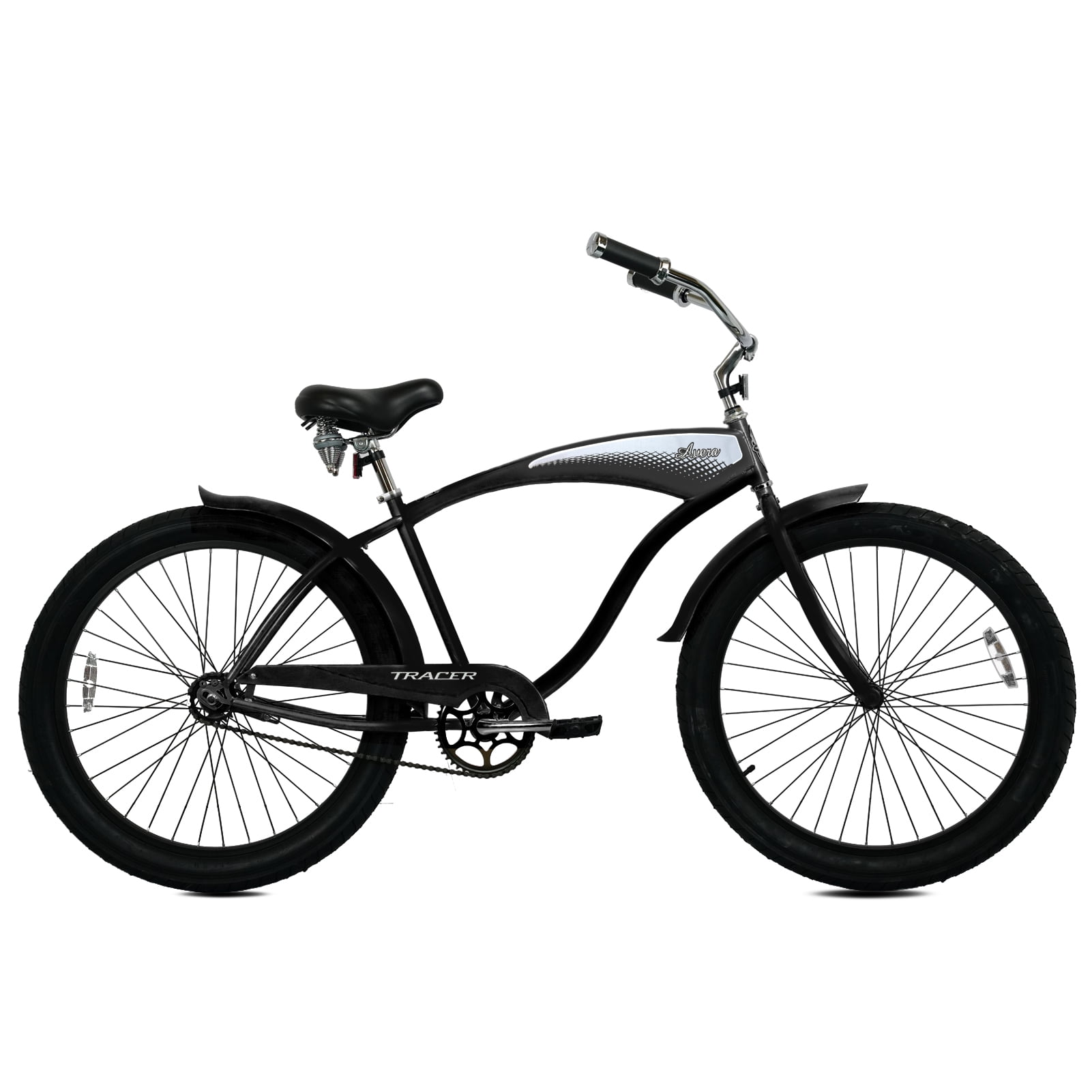 Tracer Avera Beach Cruiser Bike (Matte Black, 26 in Wheel) mztxb