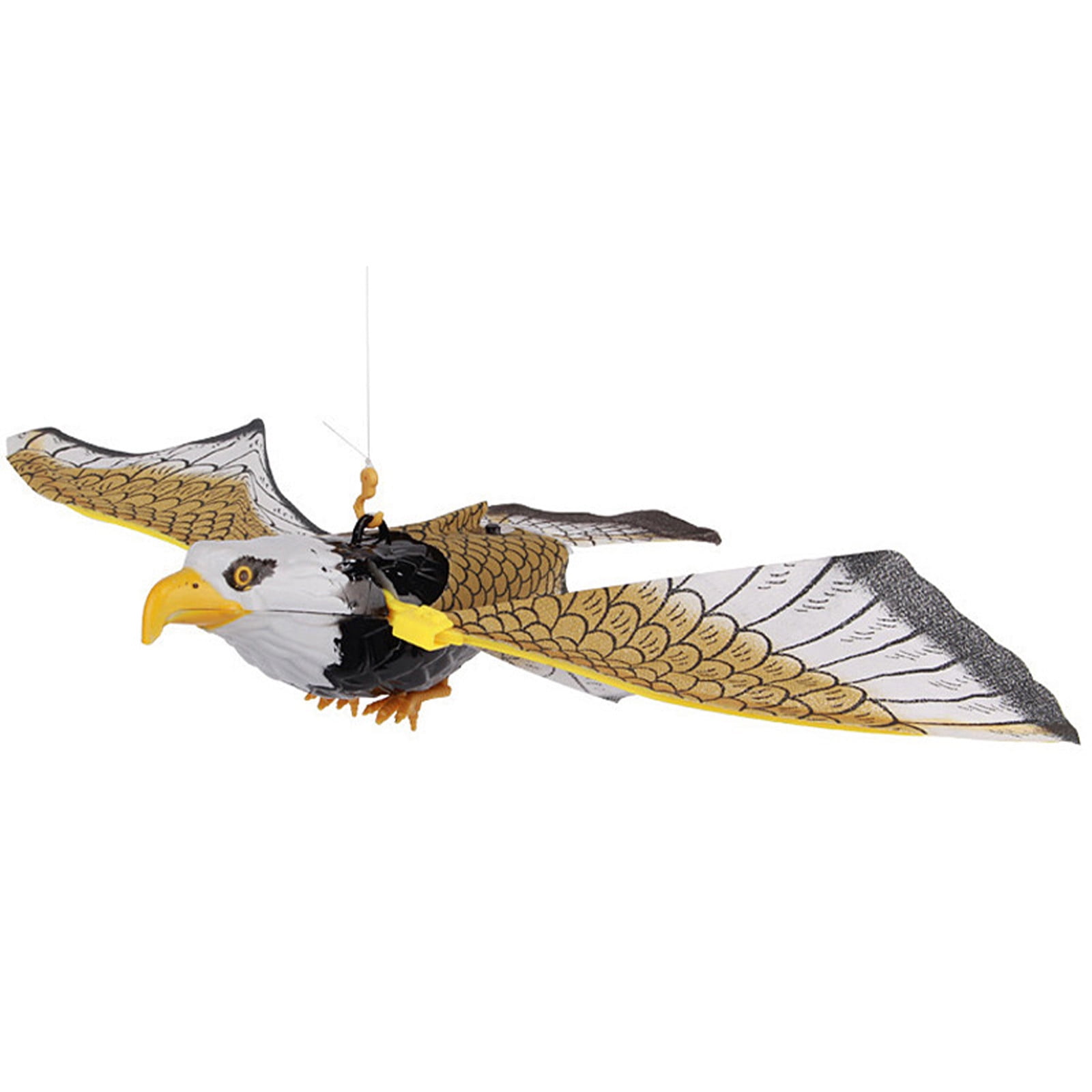 COFEST Electronic Simulation Flying Bird Cat Toy, Interactive Hanging Eagle with LED Light (Black) m91ig