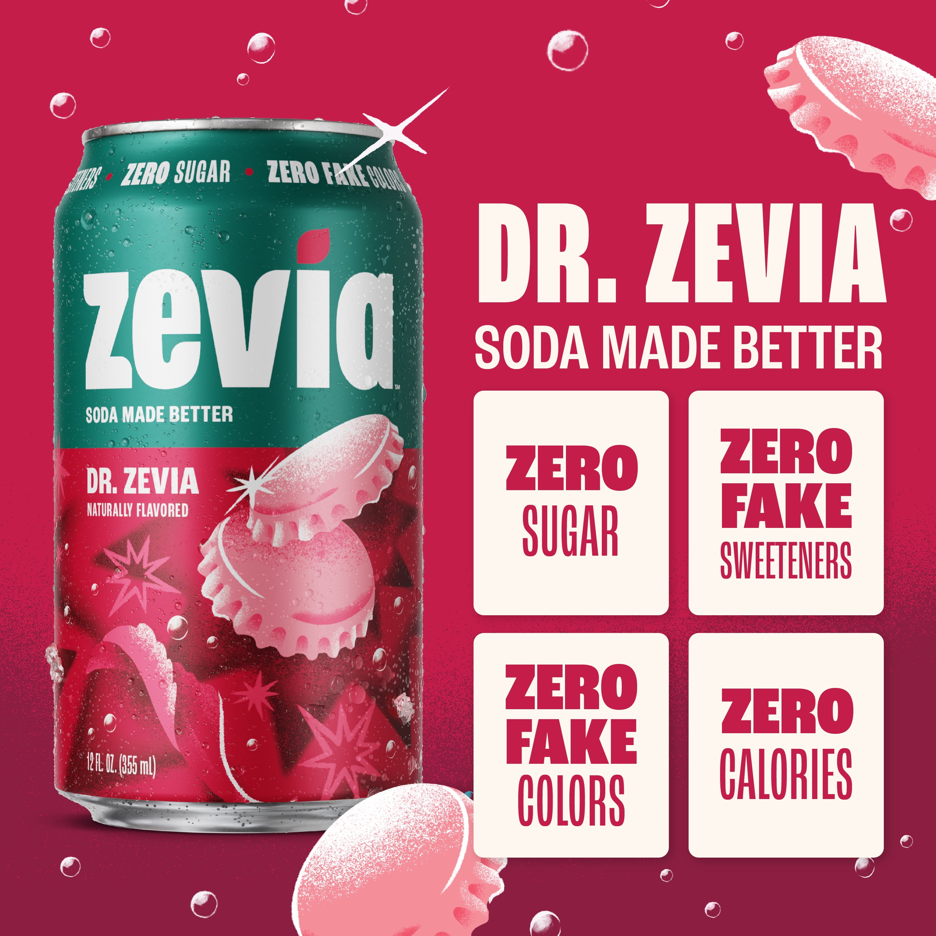 Zevia Zero Calorie Soda, Naturally Sweetened Dr. Zevia Flavor (8 Pack, 12 fl oz) 2fv95