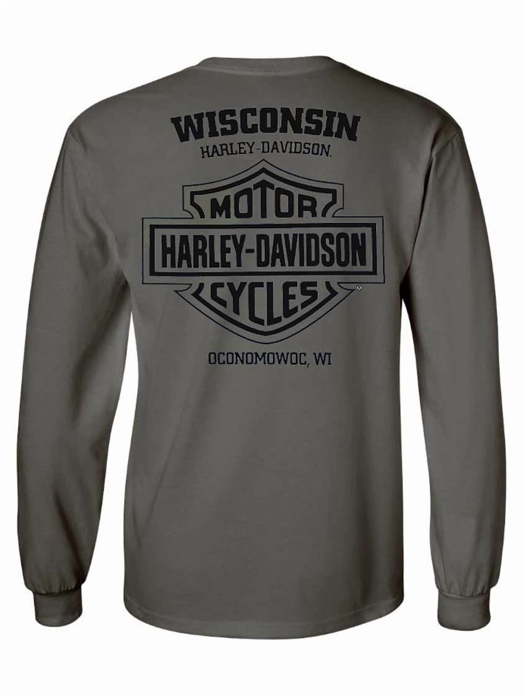 Harley-Davidson Men's Heritage Long Sleeve Graphic T-Shirt (Charcoal, XL) zmndm