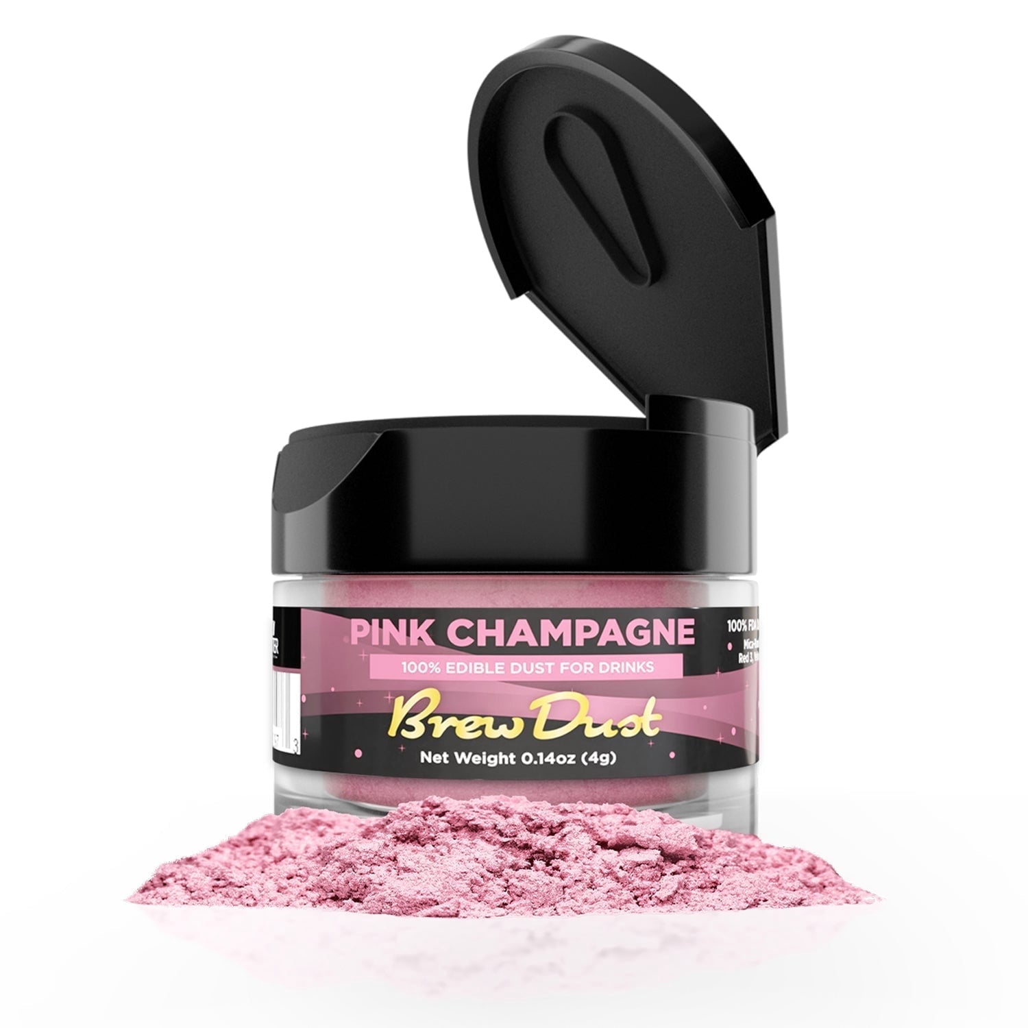 Brew Glitter Brew Dust Edible Drink Powder for Cocktails and Beverages (Pink Champagne, 0.1 oz) unu6l
