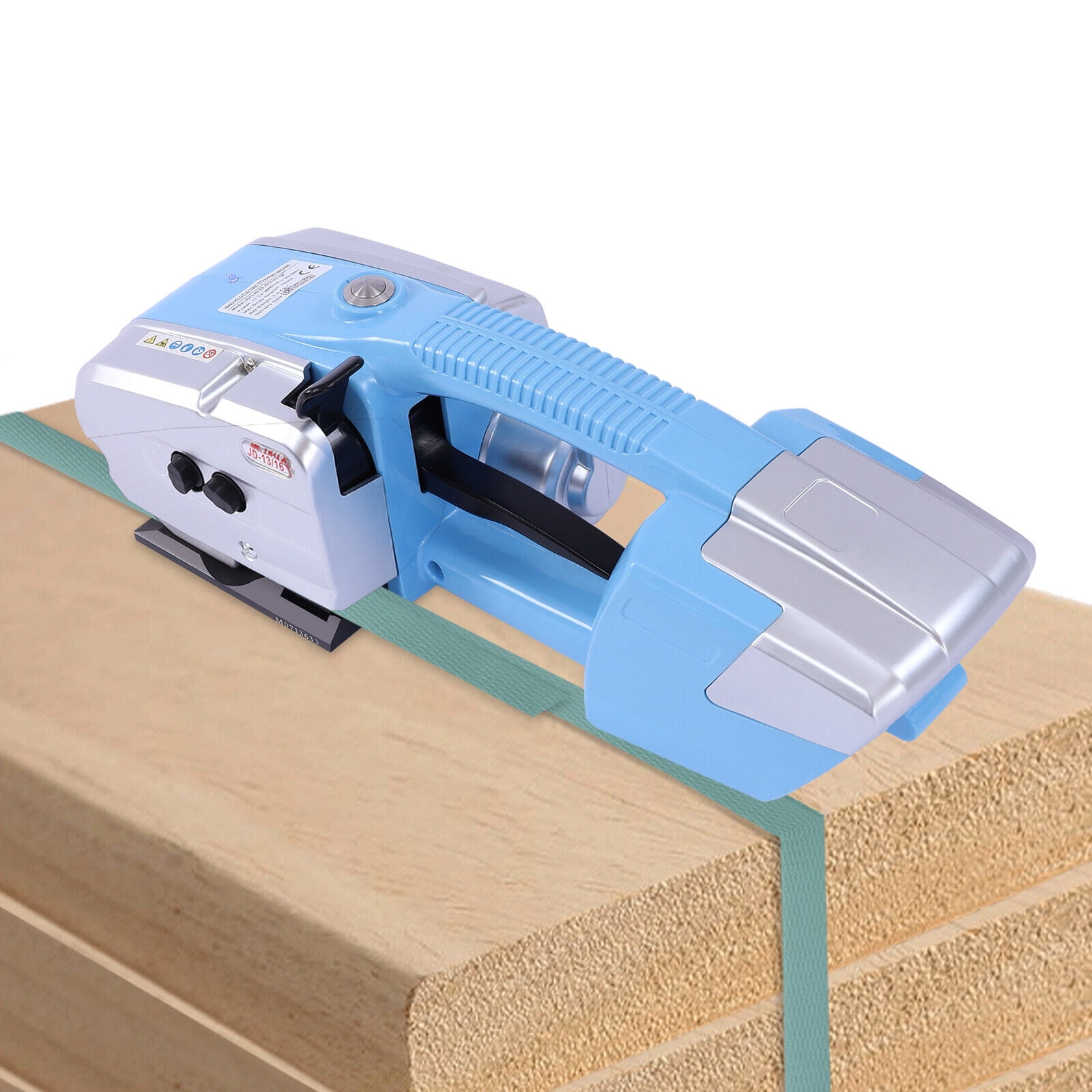DENSET Automatic Strapping Machine Battery Operated Banding Tool for 0.5-0.625 in PP PET Straps (Blue) yqv1z