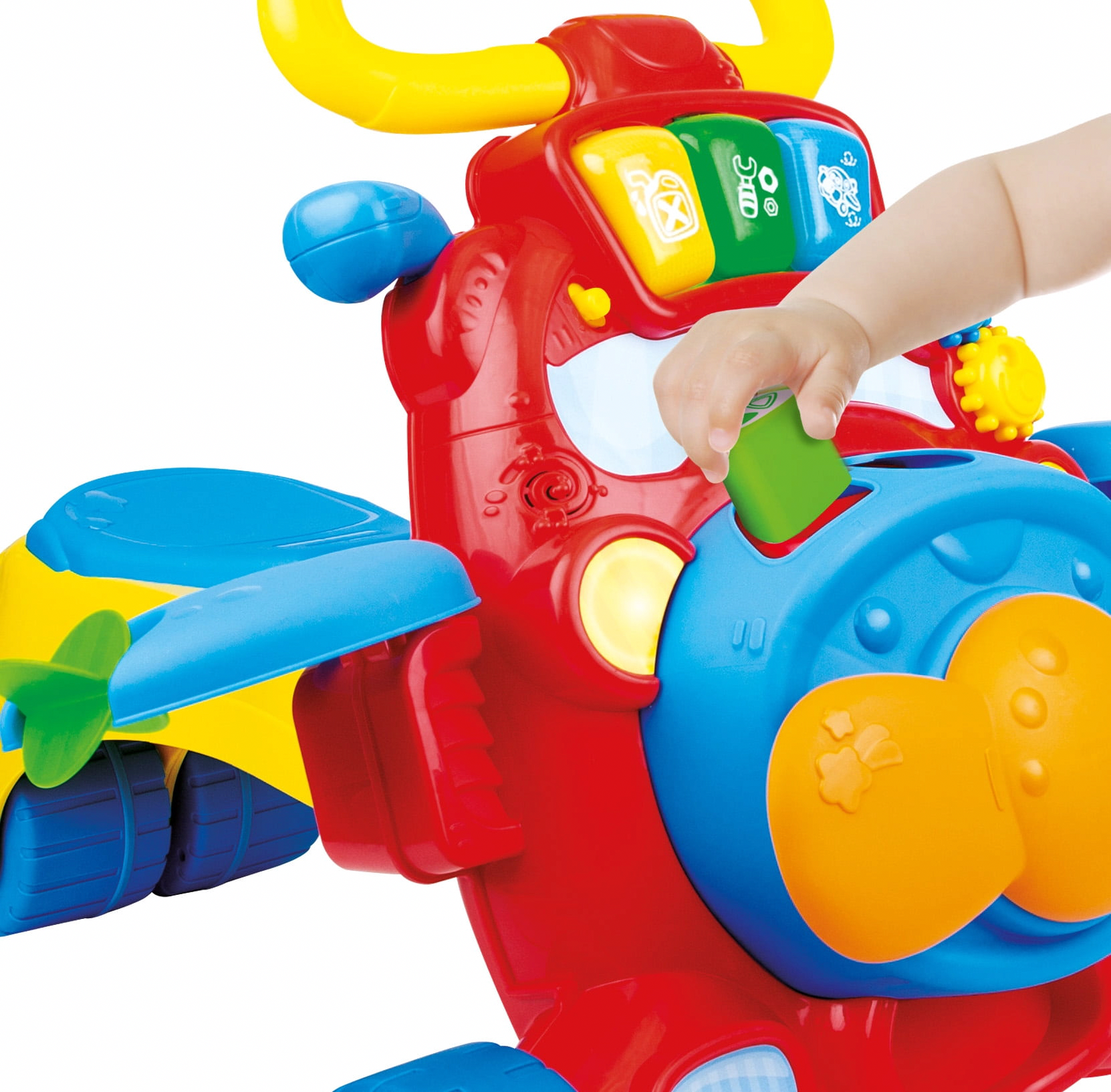 Winfun Junior Jet 2-in-1 Ride-On and Walker Activity Toy (Red, 1 Count) 1l000