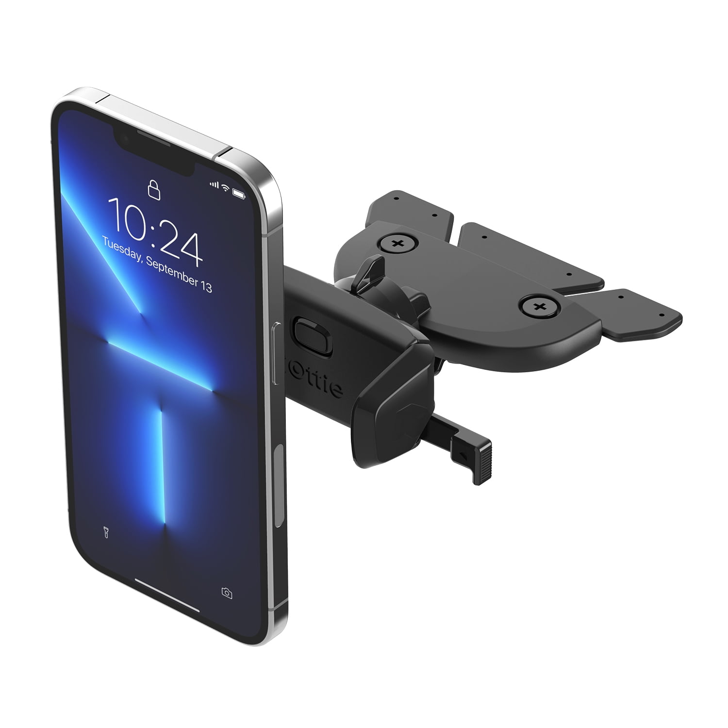 iOttie Easy One Touch Mini CD Slot Phone Mount (Black, 1 Unit) t63i5
