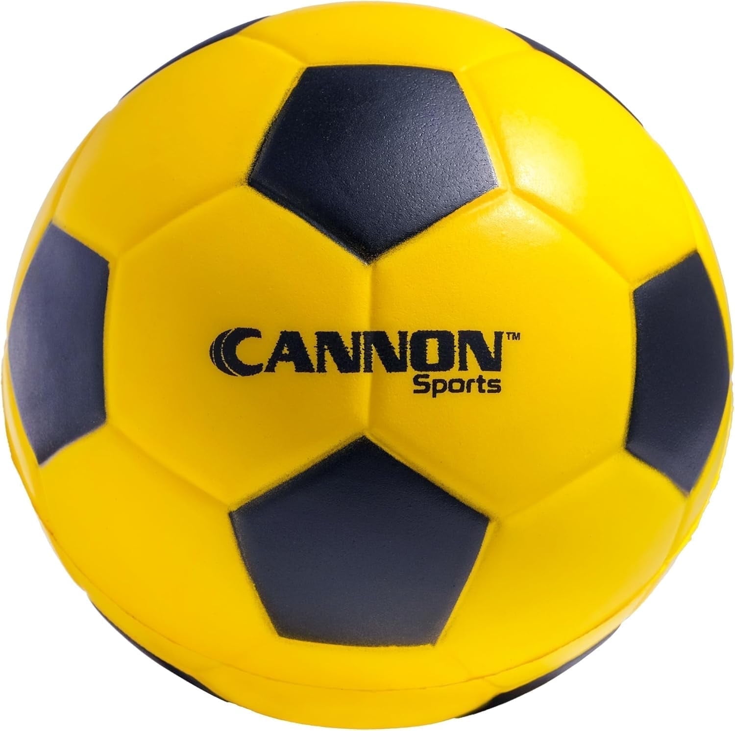 Cannon Sports Foam Soccer Ball for Training and Practice (Yellow/Black, 7.5 in) n3m2b