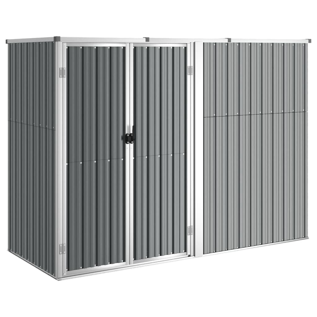 vidaXL Outdoor Storage Shed with Lockable Door (Black, 88.6 in x 35 in x 62.6 in) welud