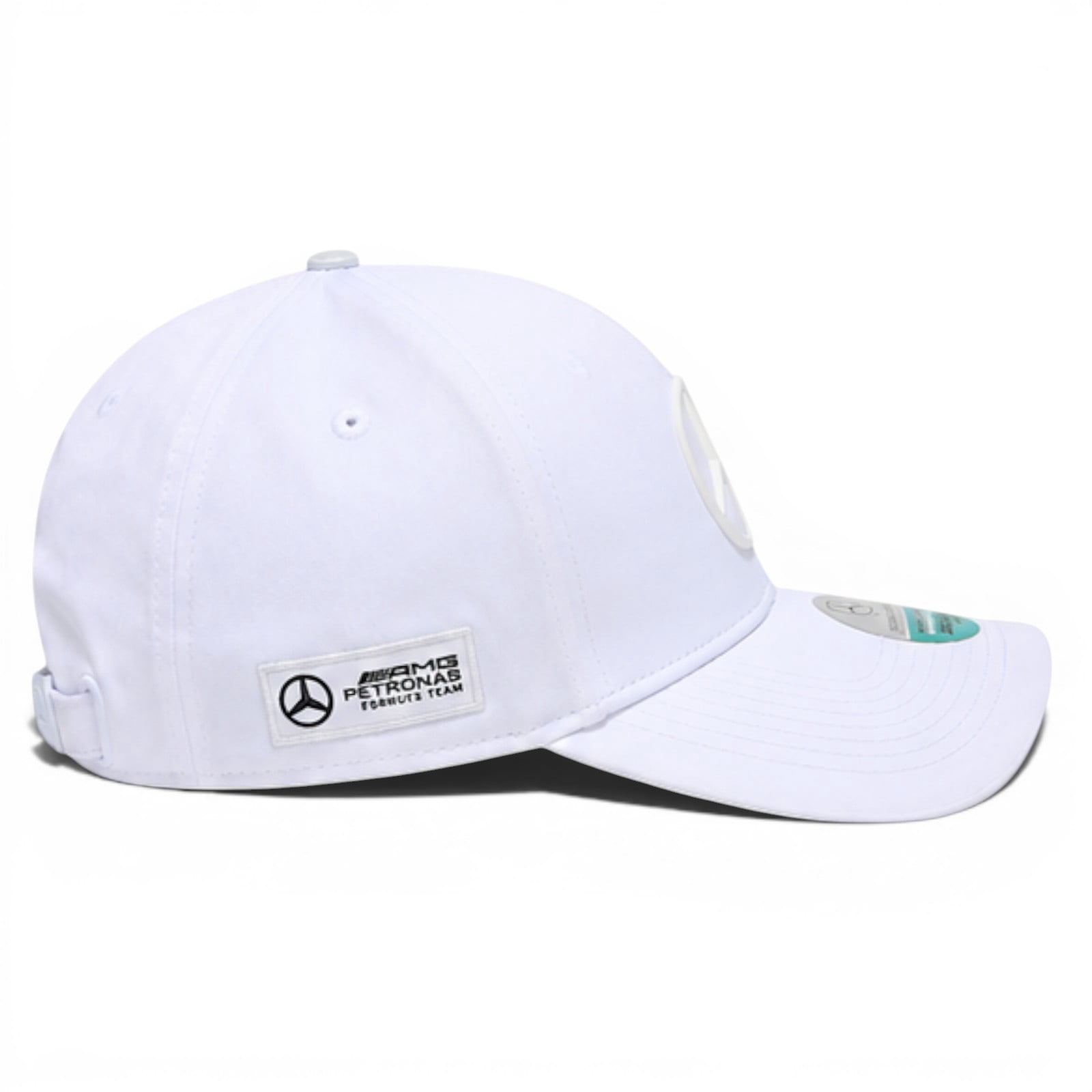 Mercedes-Benz AMG Petronas F1 Team Official Adjustable Hat (White, One Size) luswn