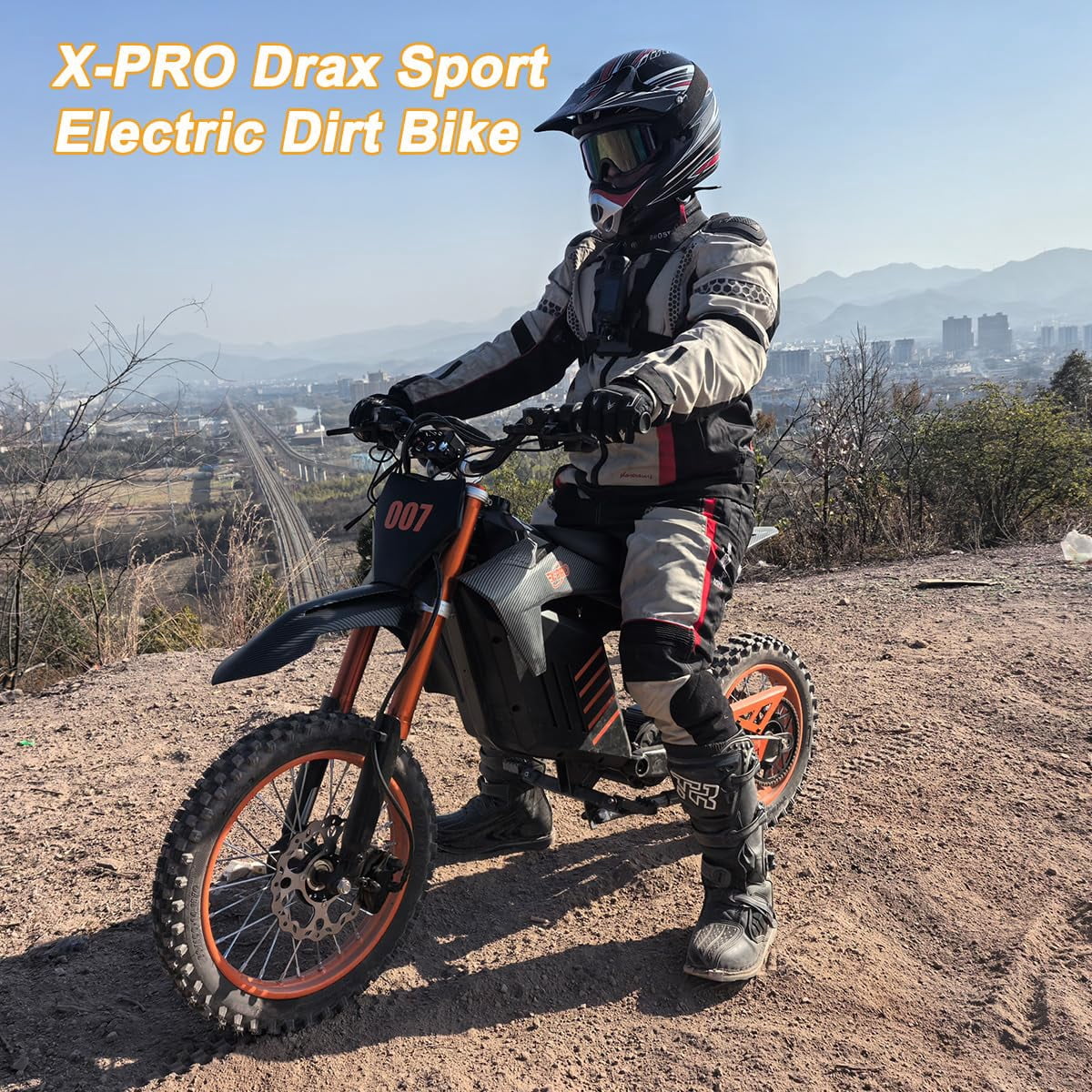 X-Pro Drax Sport Electric Dirt Bike 2700W High-Performance Off-Road E-Bike (Orange, 14 in/12 in Wheels) y0v1g