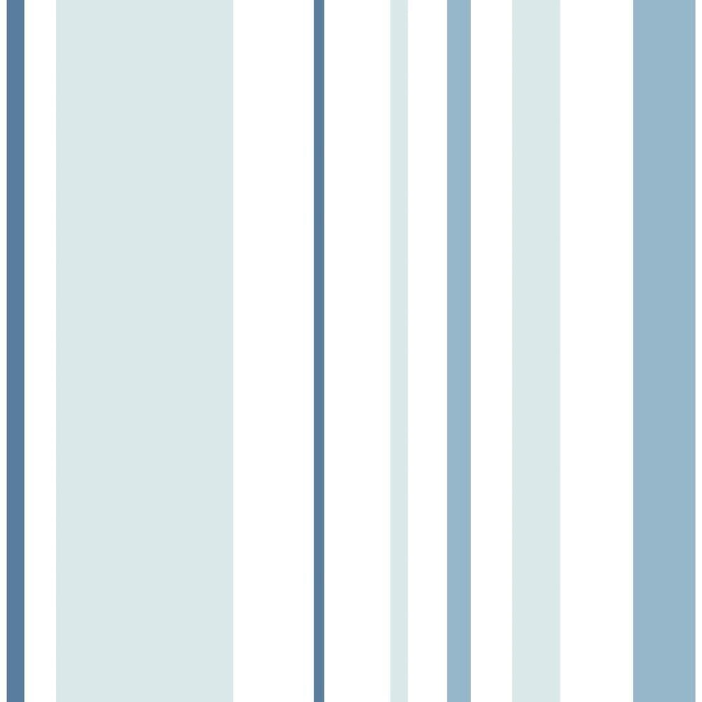 RoomMates Stripes Peel and Stick Wallpaper, Removable Self-Adhesive Wall Decor (Blue, 20.5 in x 16.5 ft) 6ei4f
