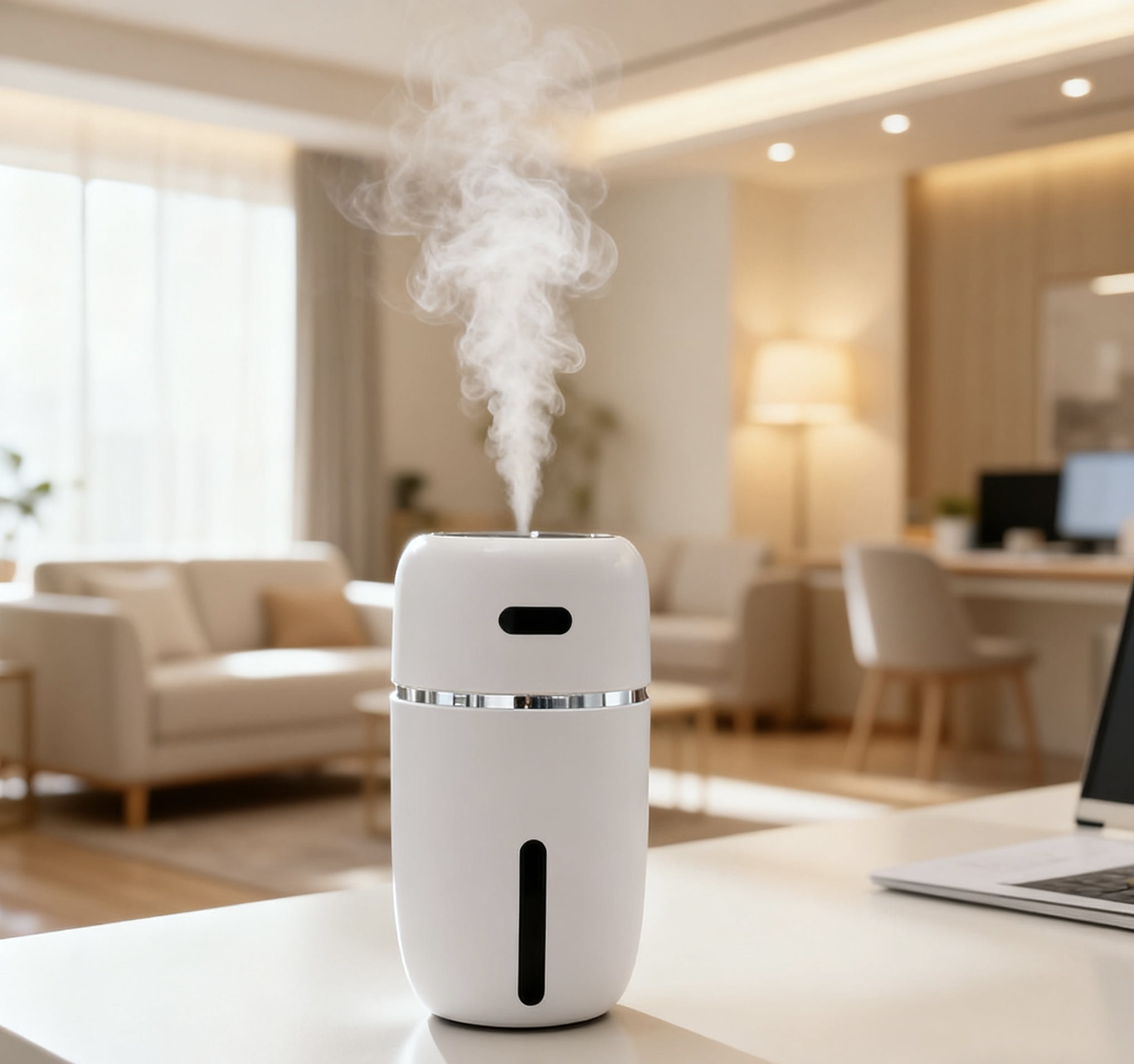 ZASTEVEOLGA Portable Mini Humidifier, Quiet Ultrasonic Cool Mist for Bedroom Office and Car (White, 6.76 fl oz) rghd2