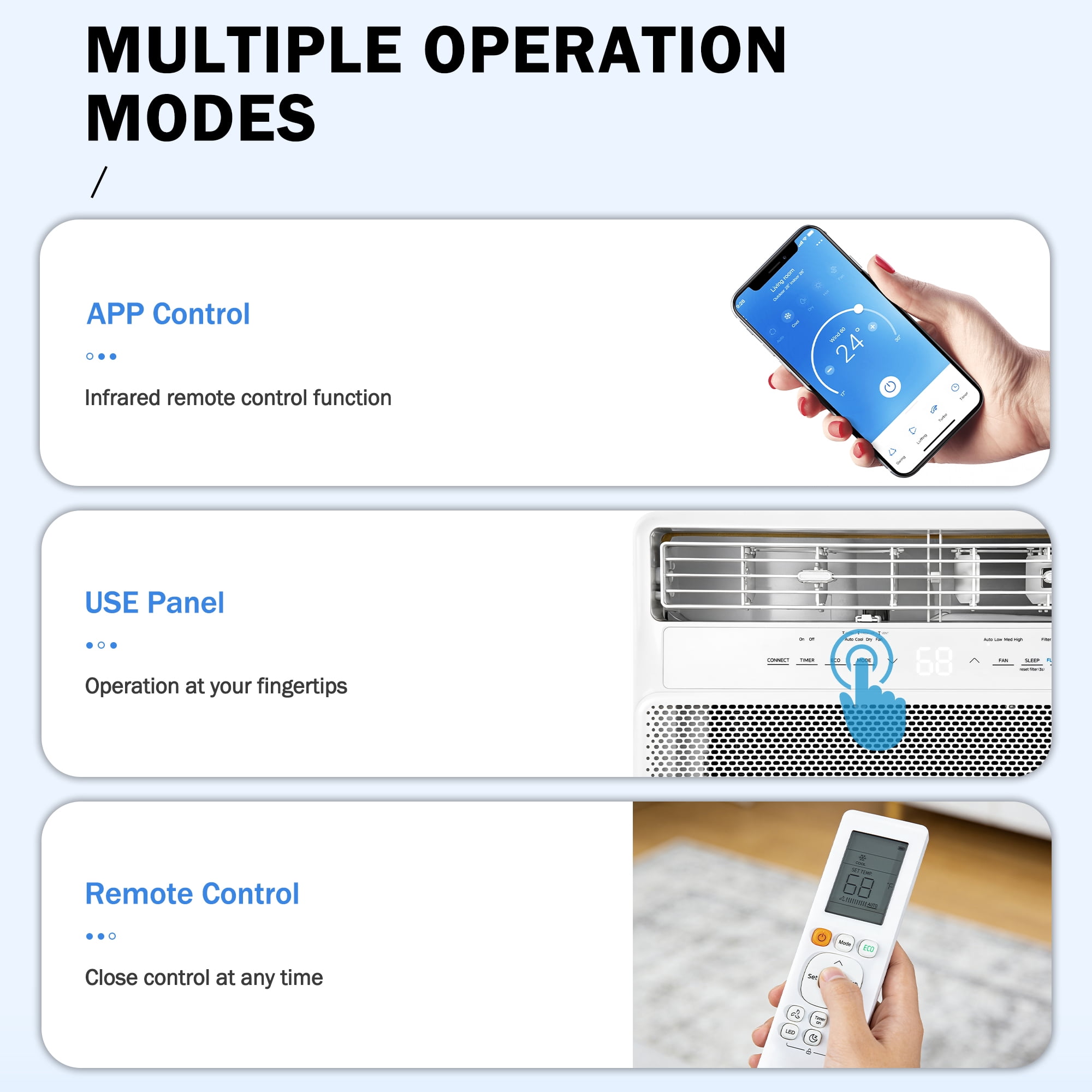 Seizeen 12000 BTU Inverter Window Air Conditioner, Smart WiFi Control, Quiet Cooling for Rooms up to 550 sq.ft. (White, 12000 BTU) er831
