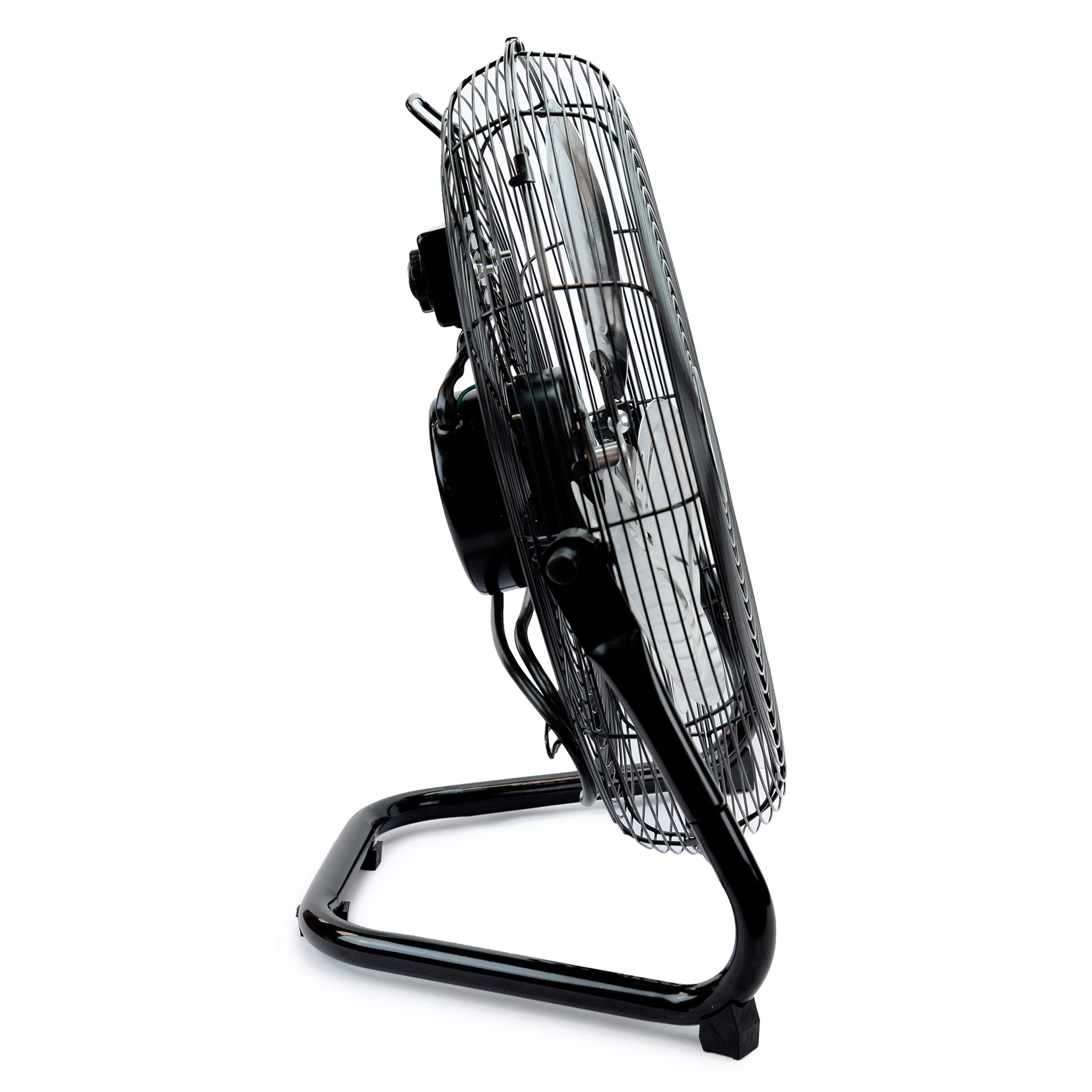 NewAir 18 in High-Velocity Industrial Floor Fan, Heavy-Duty Metal Construction, 3-Speed Adjustable Tilt (Black, 18 in) sizzs