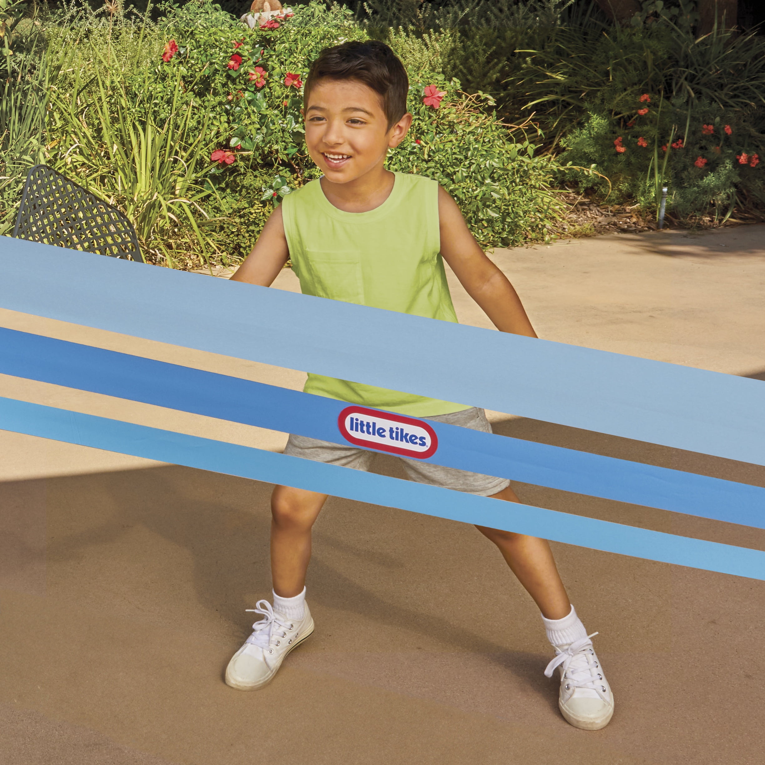 Little Tikes TotSports Pickleball Set, Adjustable Height Net with Paddles and Balls (Blue, 10 ft) evn64