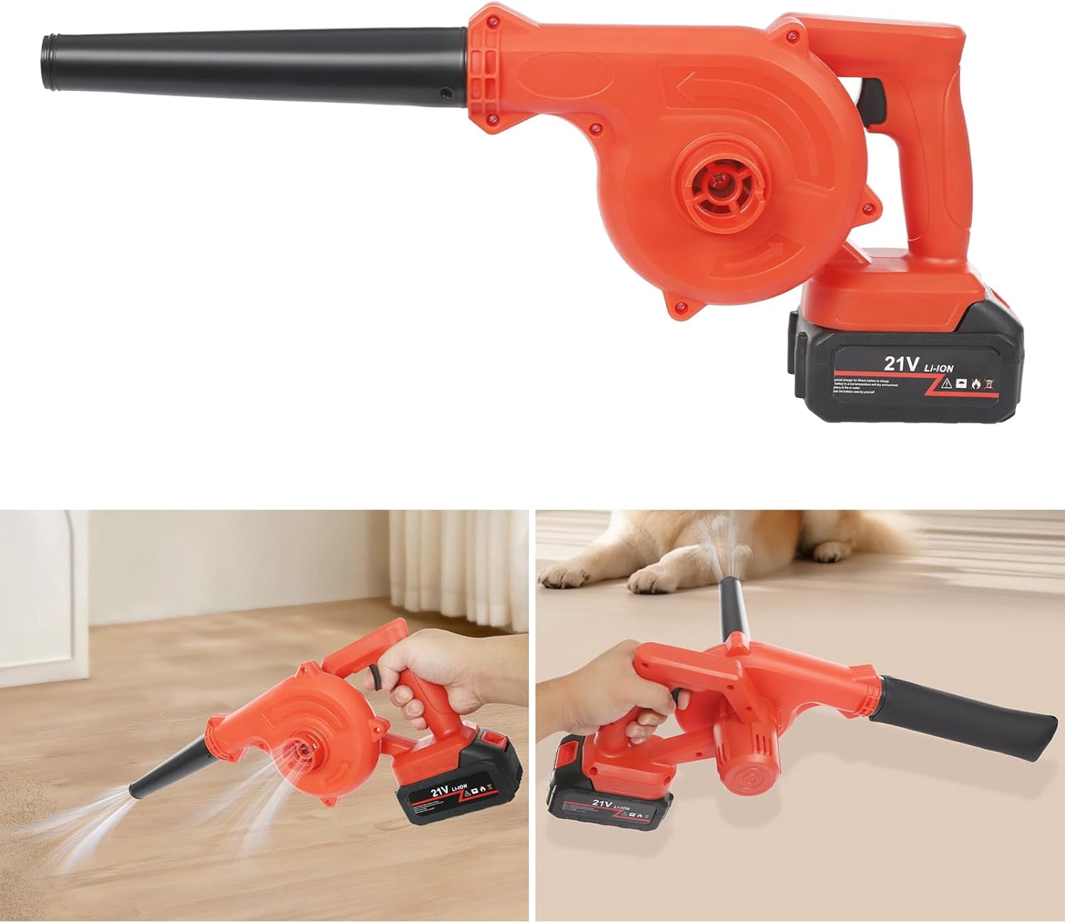 Dwellnix 2-in-1 Cordless Leaf Blower and Vacuum Cleaner (Black, 4.41 lb) i152n