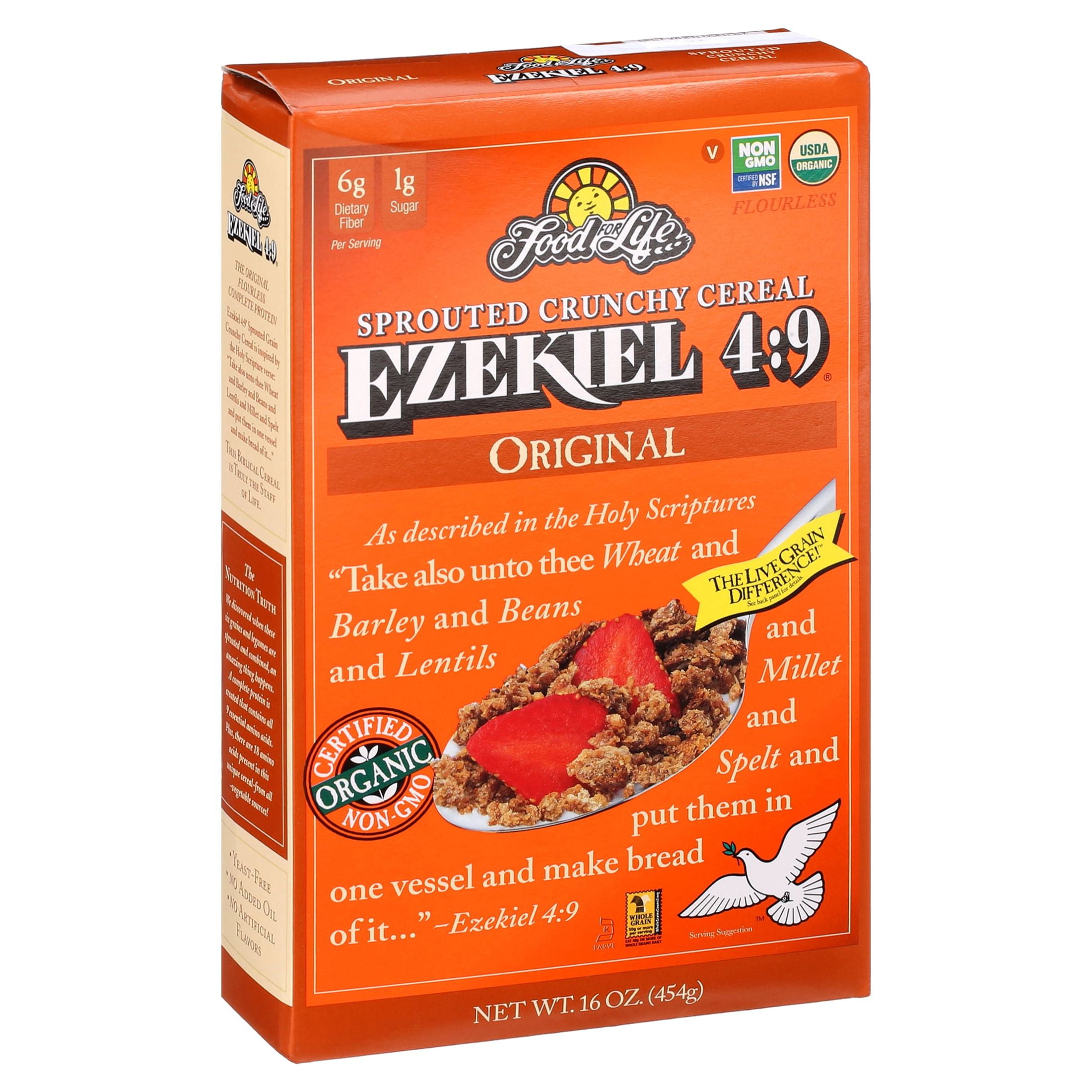 Food for Life Ezekiel 4:9 Sprouted Whole Grain Organic Cereal (Original, 6 Pack, 96 oz) gny9j