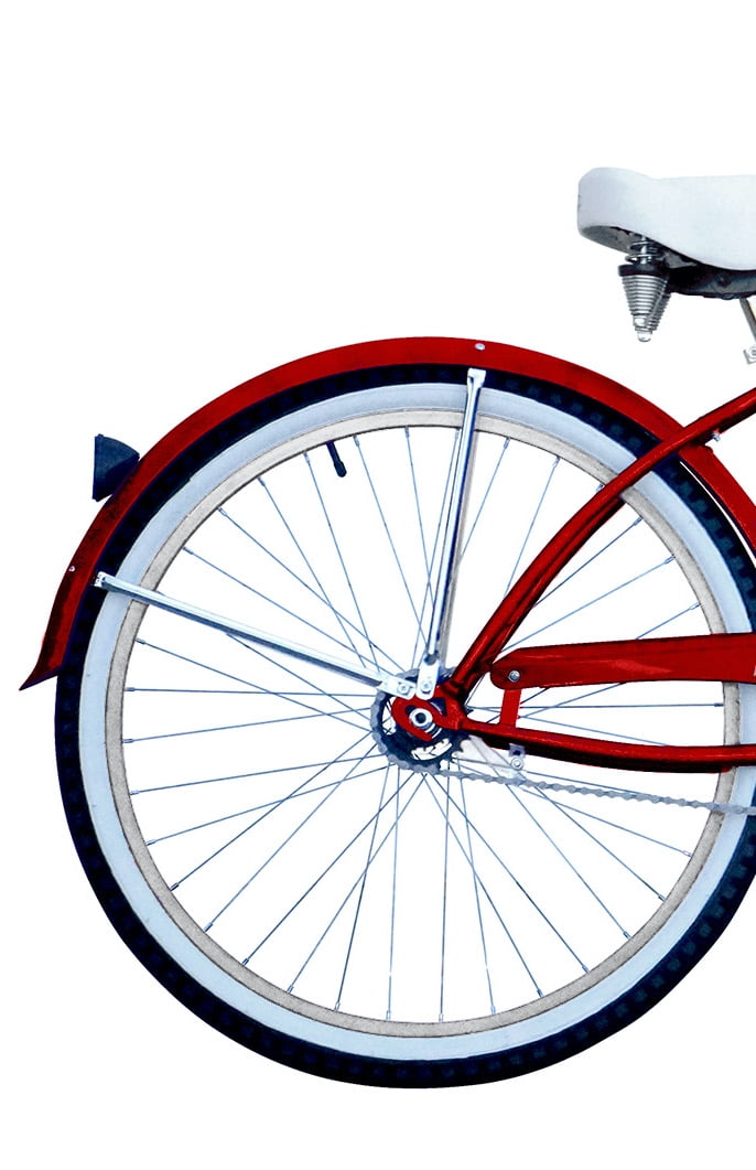 Wonder Wheels 26 in Beach Cruiser Bicycle with Coaster Brake and Fenders (Orange, 26 in) paxwb