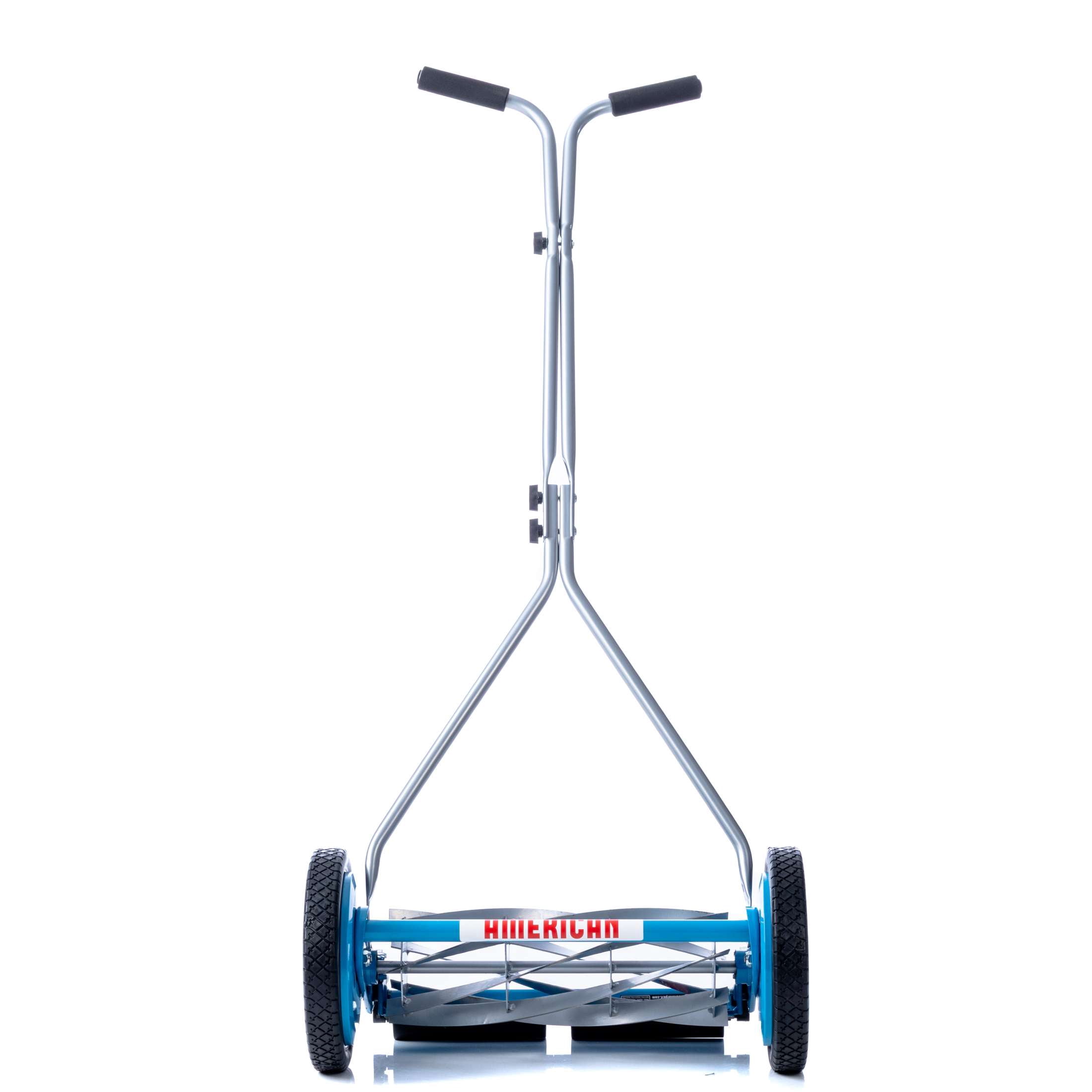 American Lawn Mower 16-Inch 7-Blade Reel Push Lawn Mower with T-Handle and Sharpener (Blue, 16 in) o5j5u