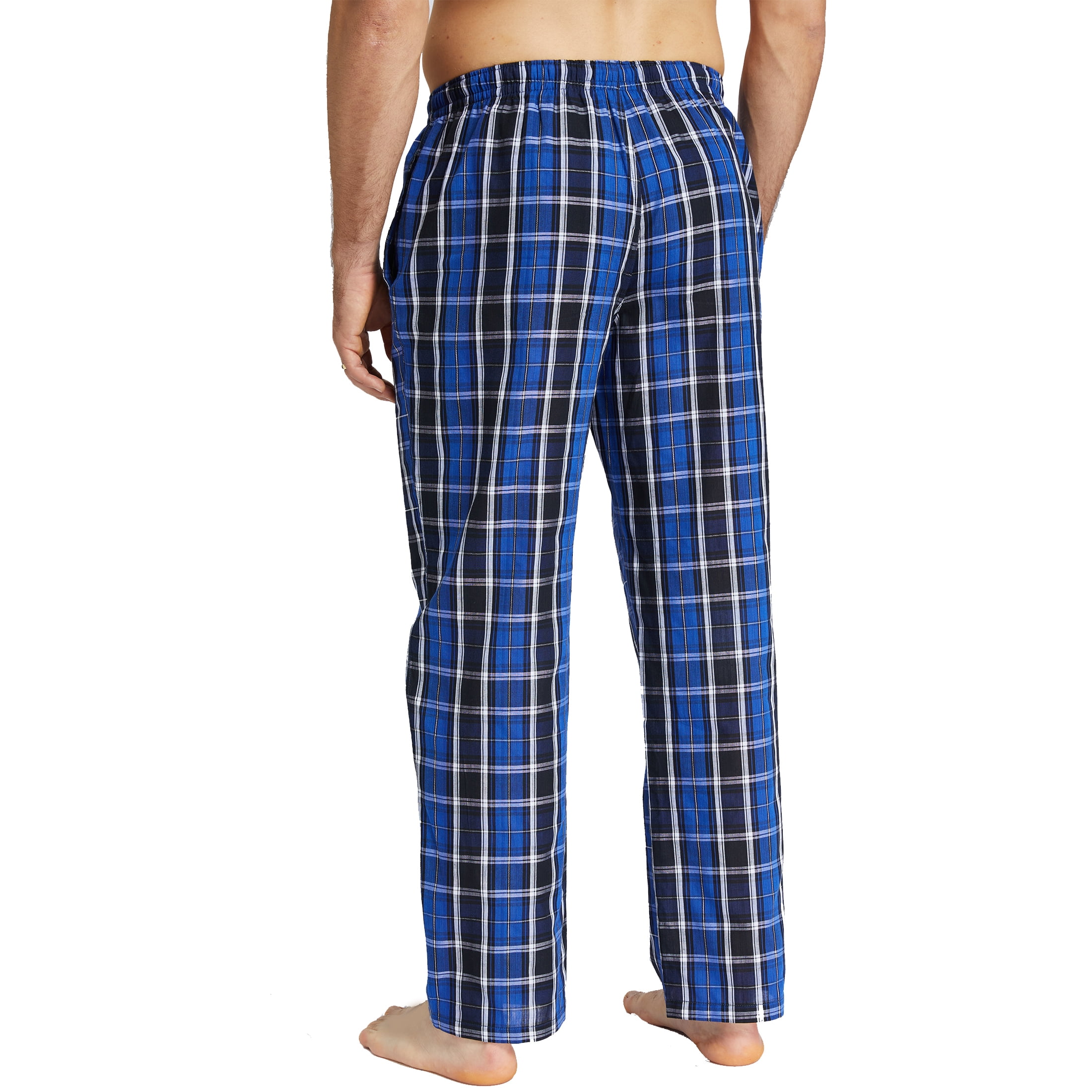 Onimisc Men's Cotton Pajama Pants Lightweight Sleepwear Lounge Bottoms with Pockets (Plaid, XL, 3-Pack) 2gq5a