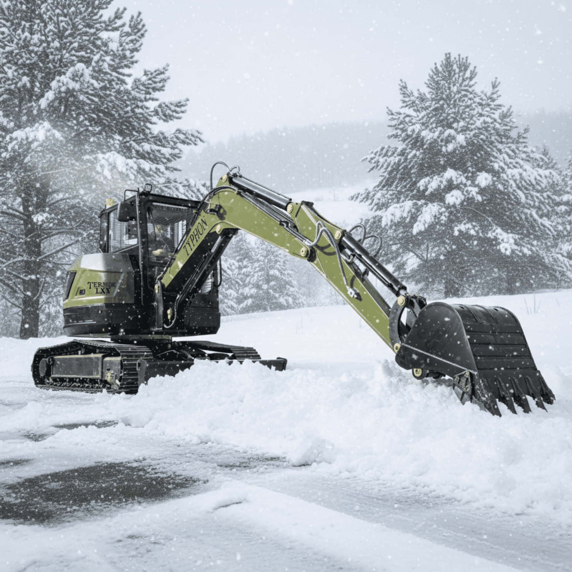 TYPHON TERROR LXV 6.6-Ton Excavator with Kubota V2607 Diesel Engine (56.9 HP, Enclosed Cab) gx0hq