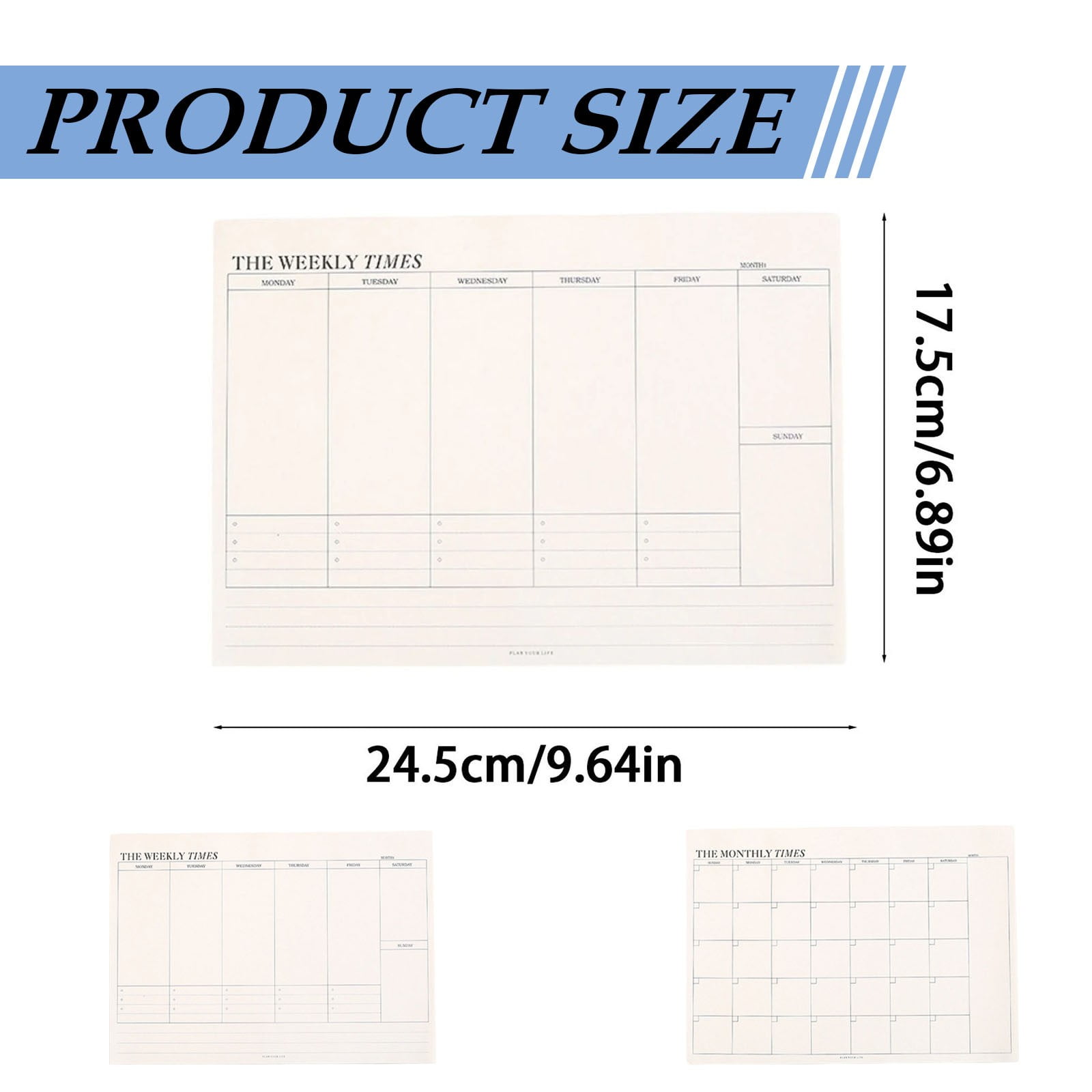 Xuyyia Undated Monthly Planner Notepad, Tear-Off Calendar Sheet for Holiday Scheduling (White, 9.64x6.89 in, 60 Sheets) ioqxo