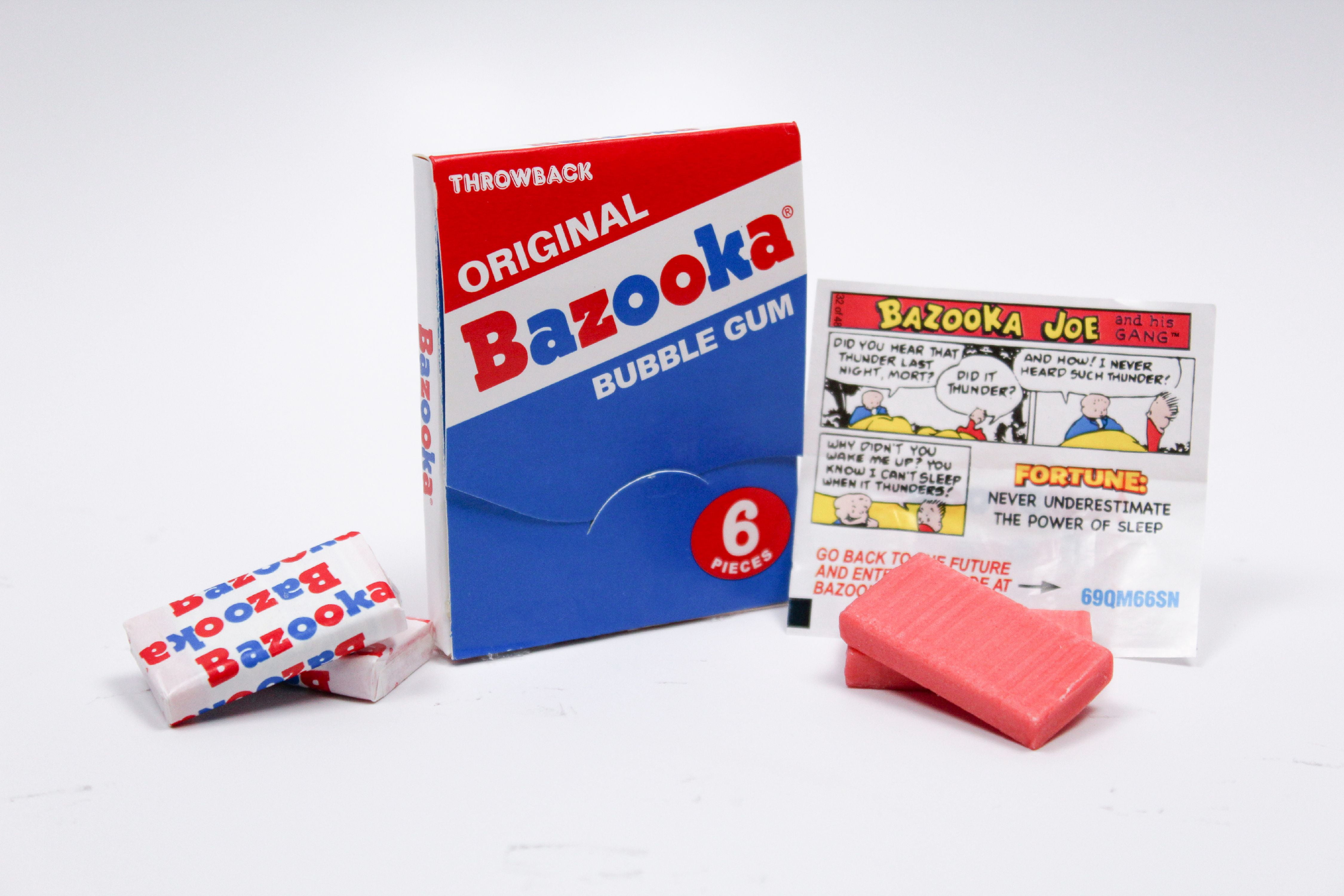 Bazooka Bubble Gum Original Nostalgia Mini-Wallet Pack (6 Pieces) wxmve