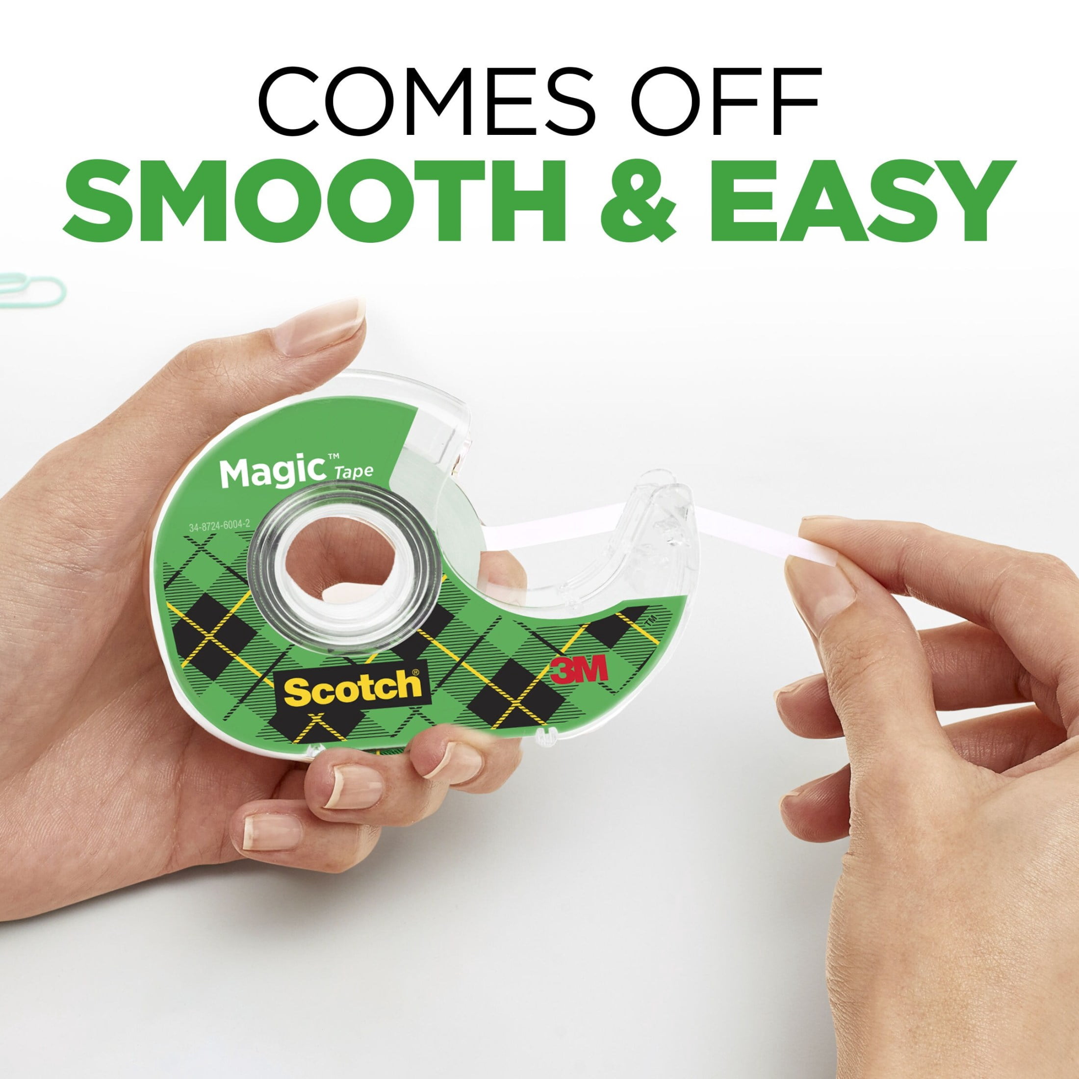 Scotch Magic Tape with Dispensers, Invisible Matte Finish, Permanent Adhesive (Clear, 0.75 in. x 650 in., 6 Pack) ezo4j