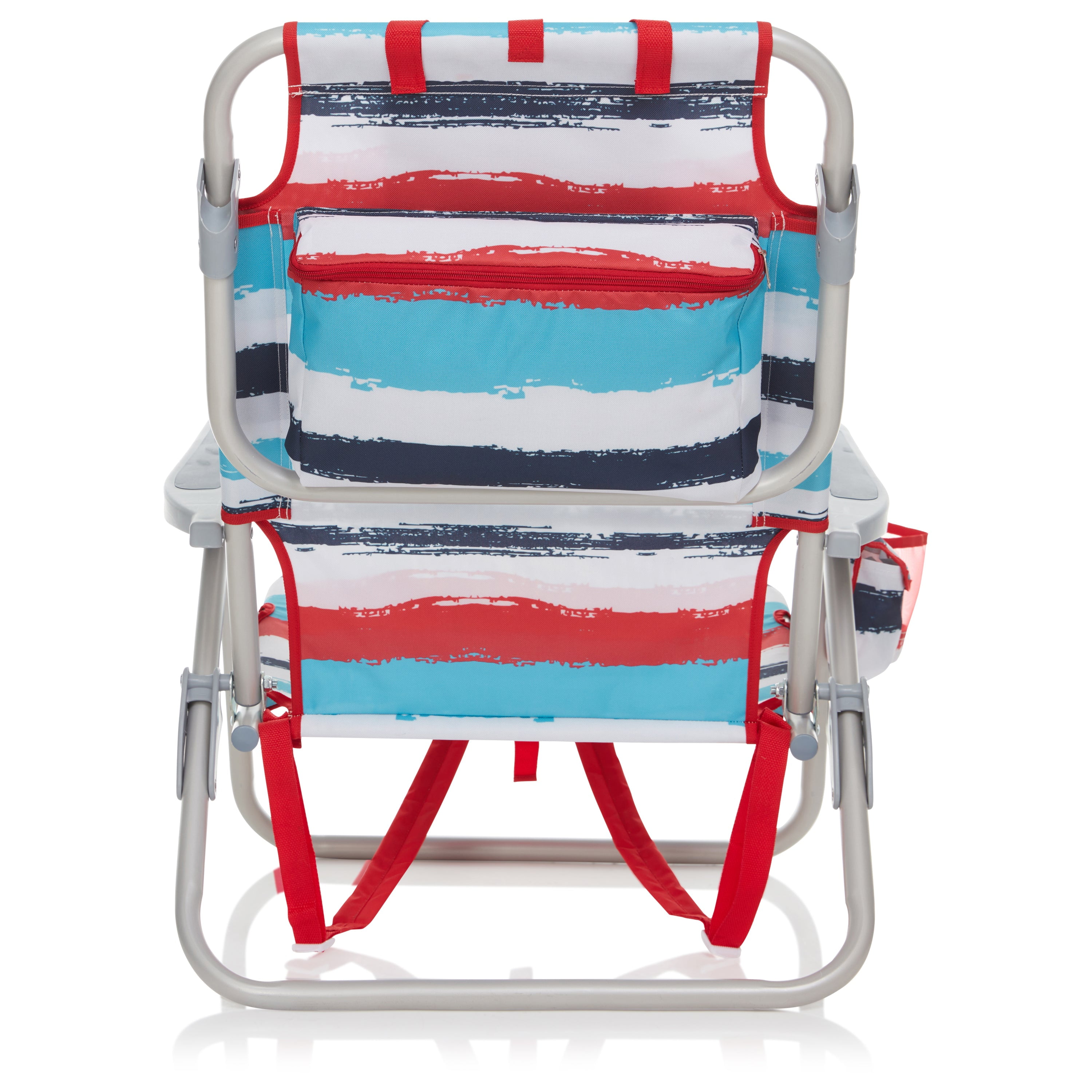 Banana Boat Backpack Beach Chair, Lightweight Aluminum Folding Chair with 5-Position Recline, Headrest, and Insulated Pocket (Red, 2 Pack) auy7n