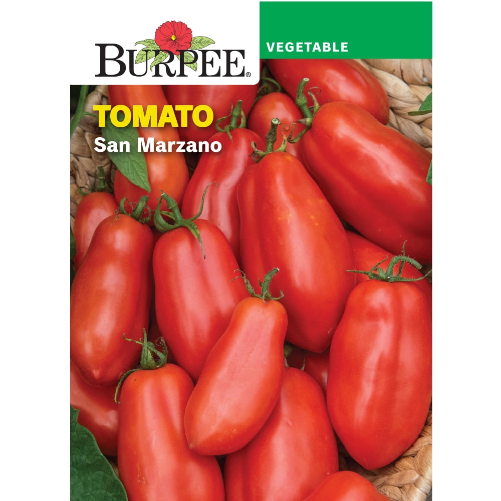 Burpee San Marzano Tomato Seeds for Home Gardening (1-Pack, 40 in Height) bkwyk