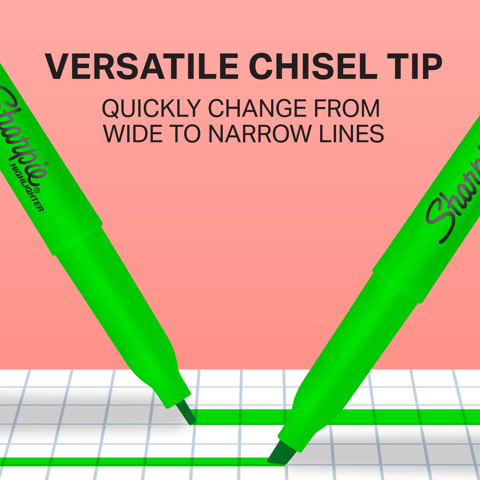 Sharpie Pocket Style Highlighters, Chisel Tip, Smear-Resistant Ink (Assorted Colors, 4 Pack) ytsfh