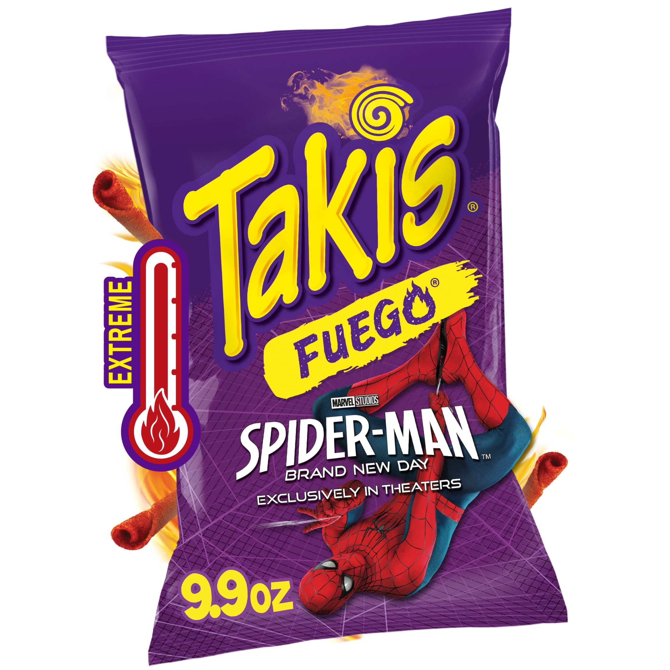 Takis Fuego Rolled Tortilla Chips, Hot Chili Pepper & Lime Flavor (9.9 oz, Pack of 3) d7anm