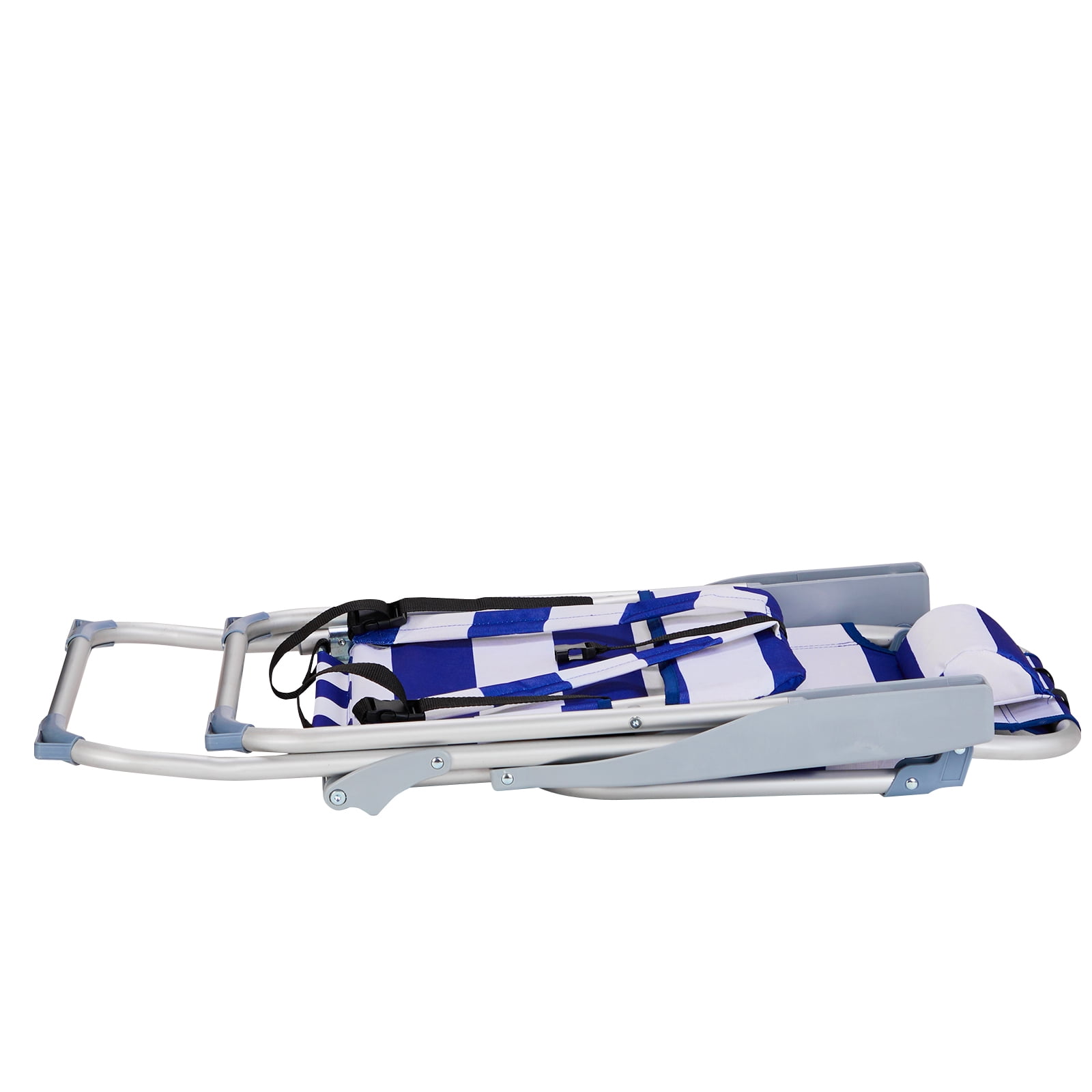 sluting Heightened Oxford Beach Chair with Adjustable Backrest (Blue Stripes, 24.8 in x 27.6 in x 39 in) 7tv28