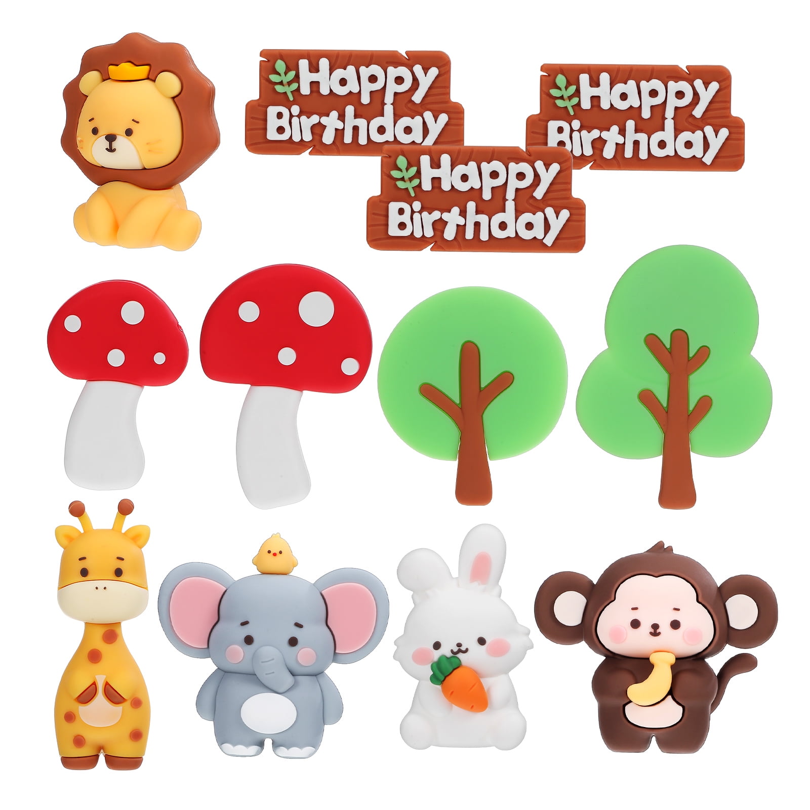 Oraceous Jungle Animal Figurines Cake Toppers Set for Birthday Party and Baby Shower (Multi-Color, 1 Pack) rns3h