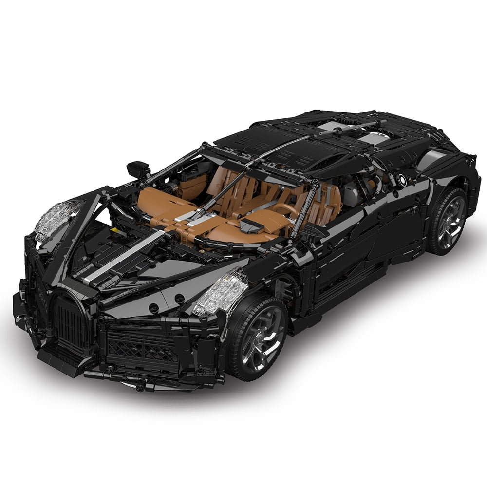 Mould King 13163 Super Racing Car Building Kit, Remote Control Construction Set (Black, 4688 Pieces) gunf6