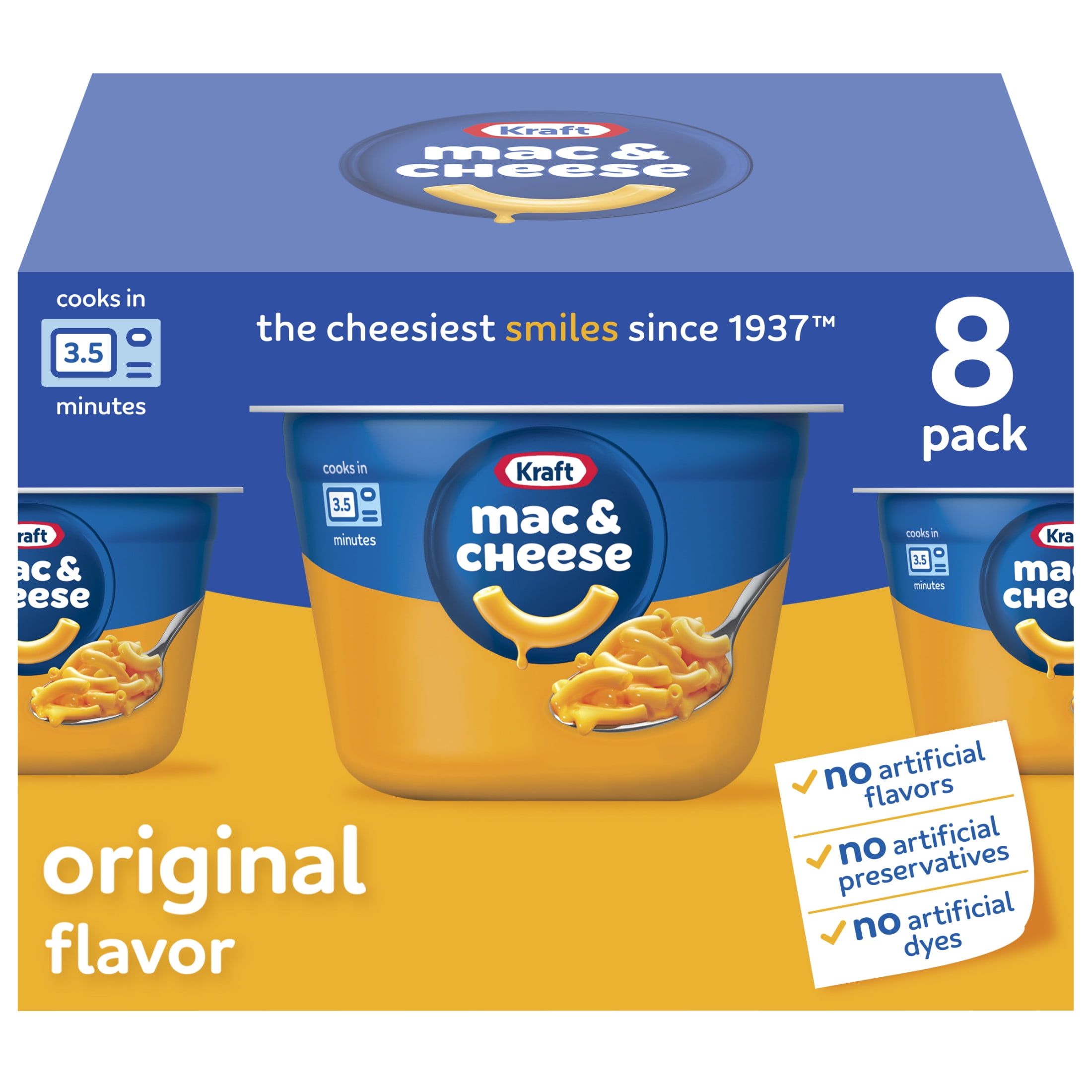 Kraft Original Macaroni and Cheese Dinner Cups (8 Pack, 2.05 oz Each) 9nz4p